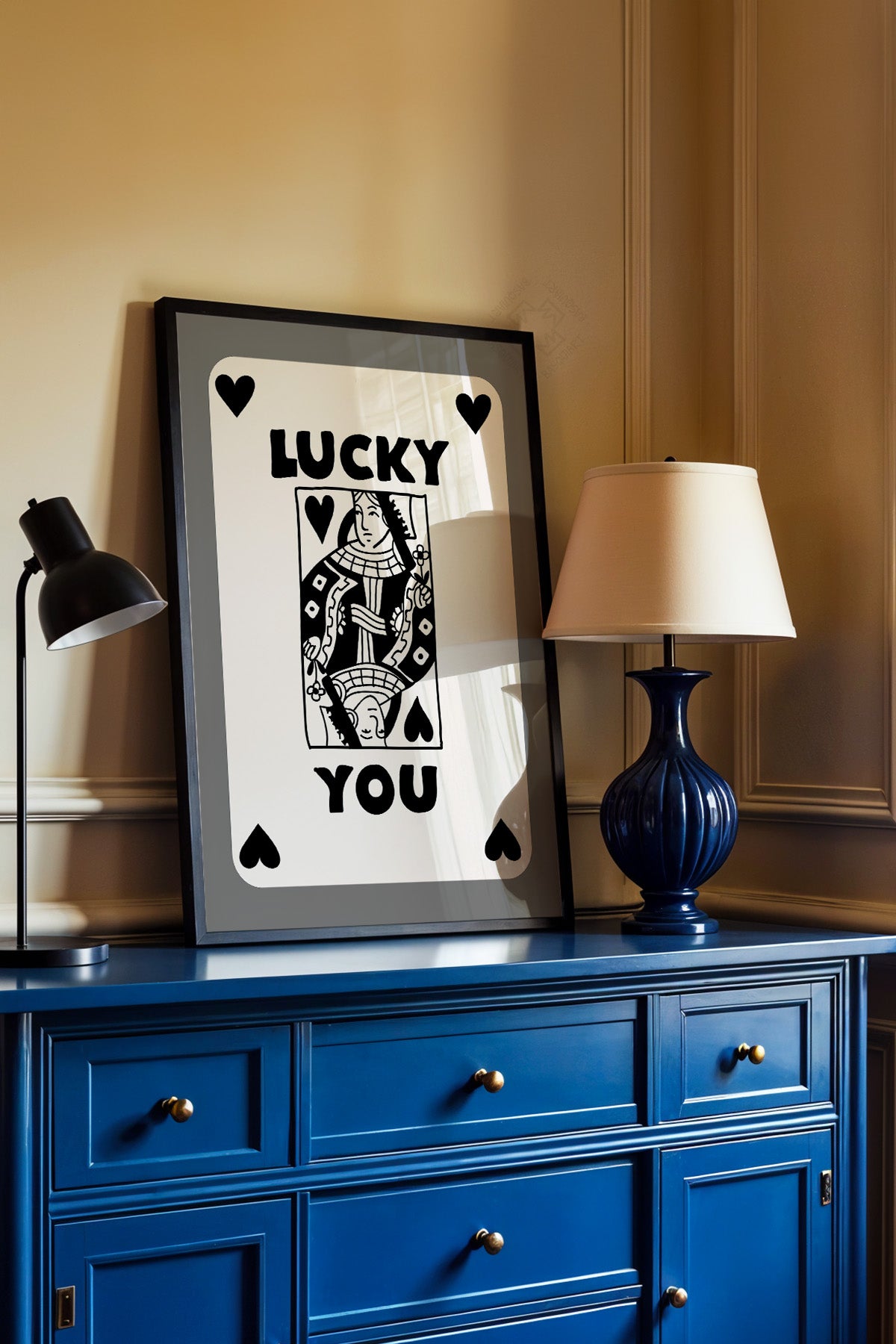 Lucky You Serisi Siyah Çerçeveli Poster, Tablo Duvar Dekoru No:104