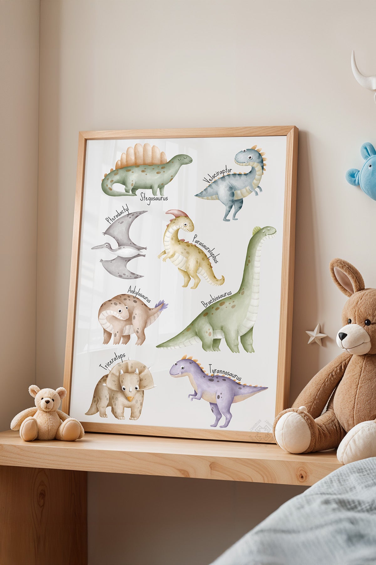 Çocuk Odası, Bebek Odası Ahşap Çerçeveli Poster, Tablo No:33