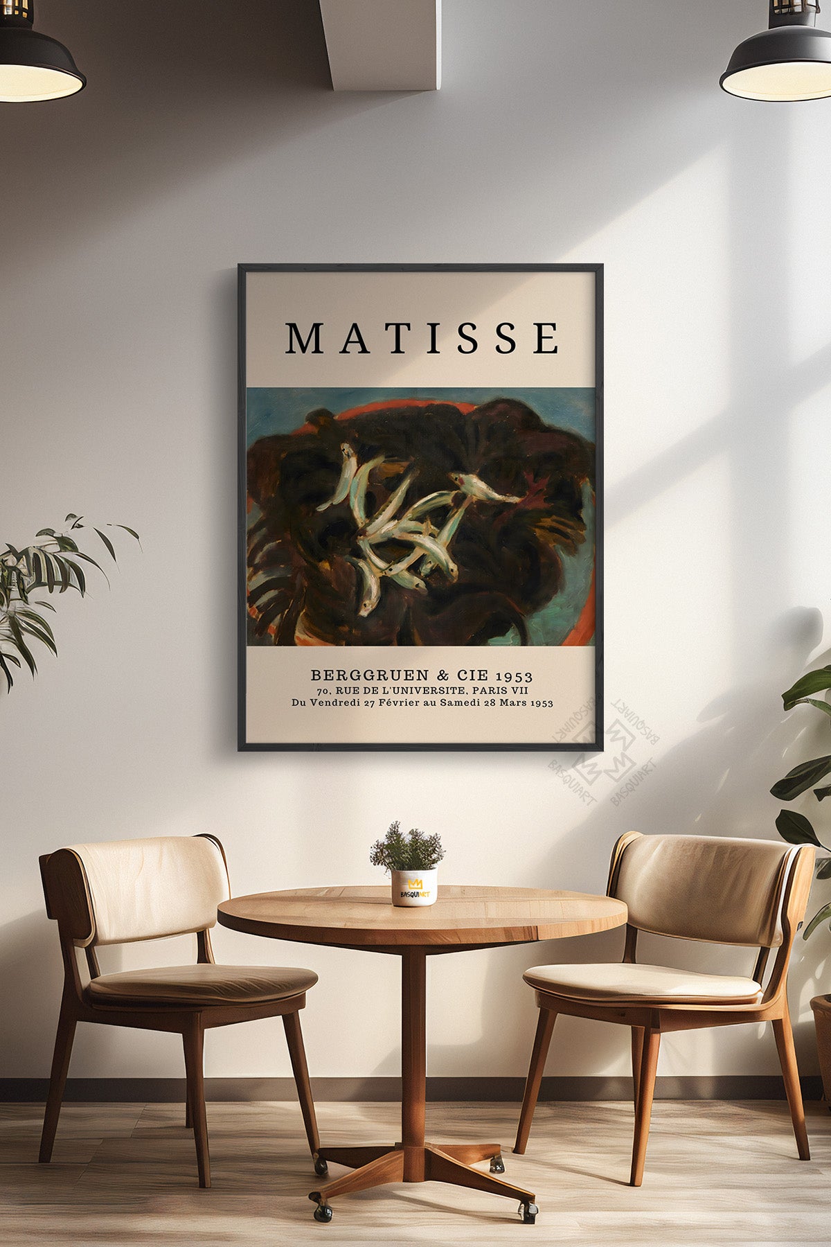 Henri Matisse Serisi Siyah Çerçeveli Poster, Tablo Duvar Dekoru No:4