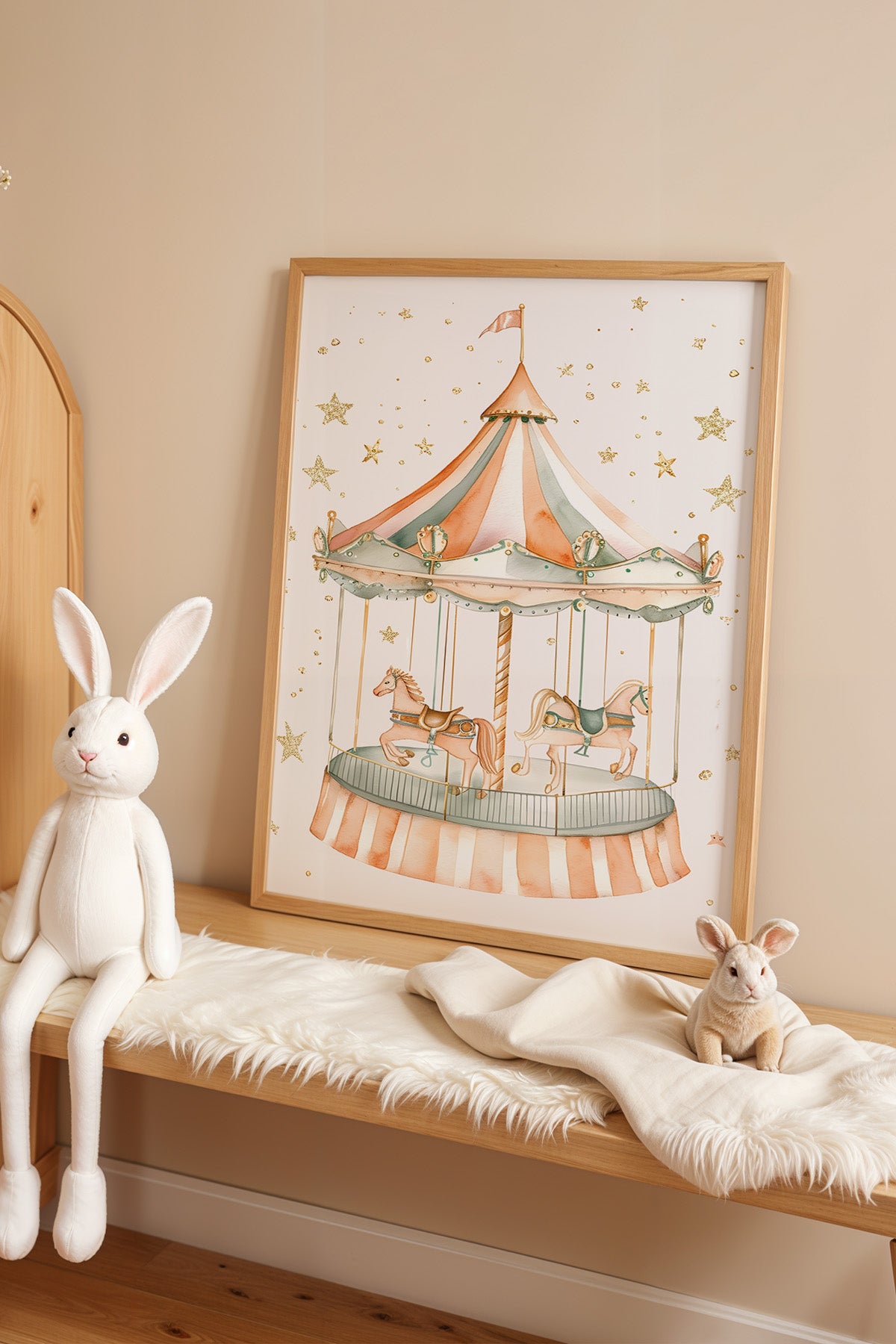 Çocuk Odası, Bebek Odası Ahşap Çerçeveli Poster, Tablo No:50