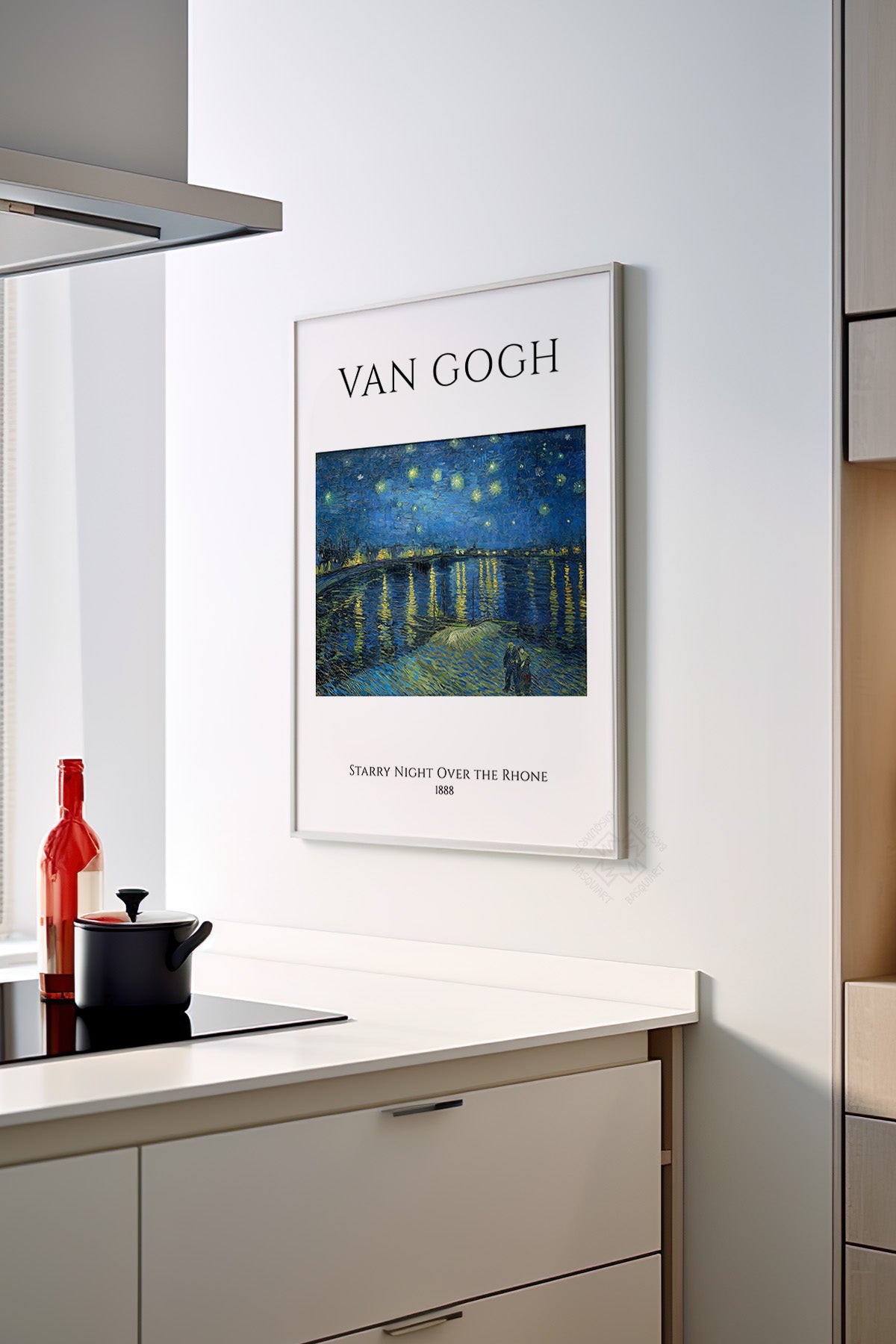 Vincent Van Gogh Serisi Beyaz Çerçeveli Poster, Tablo Duvar Dekoru No:7