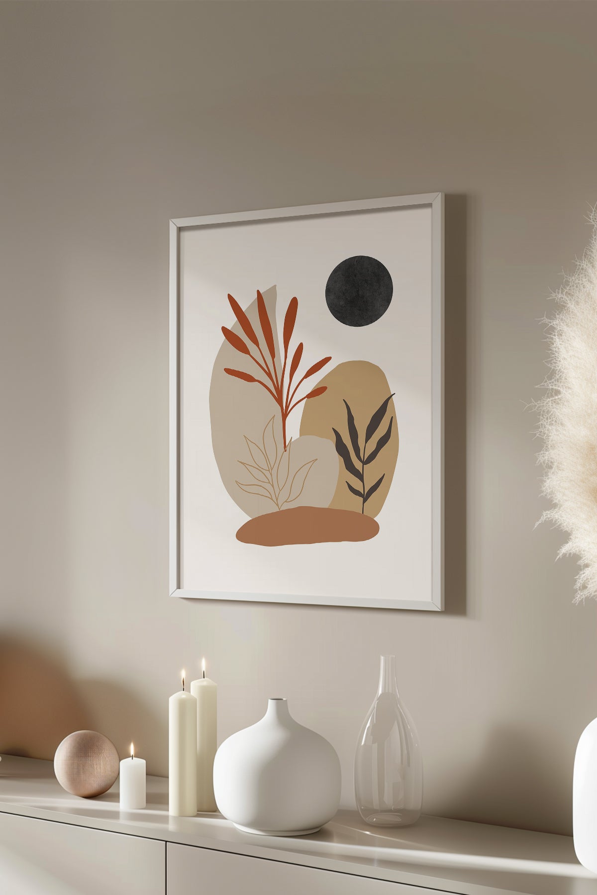 Bohemian Serisi Beyaz Çerçeveli Poster, Tablo No:15