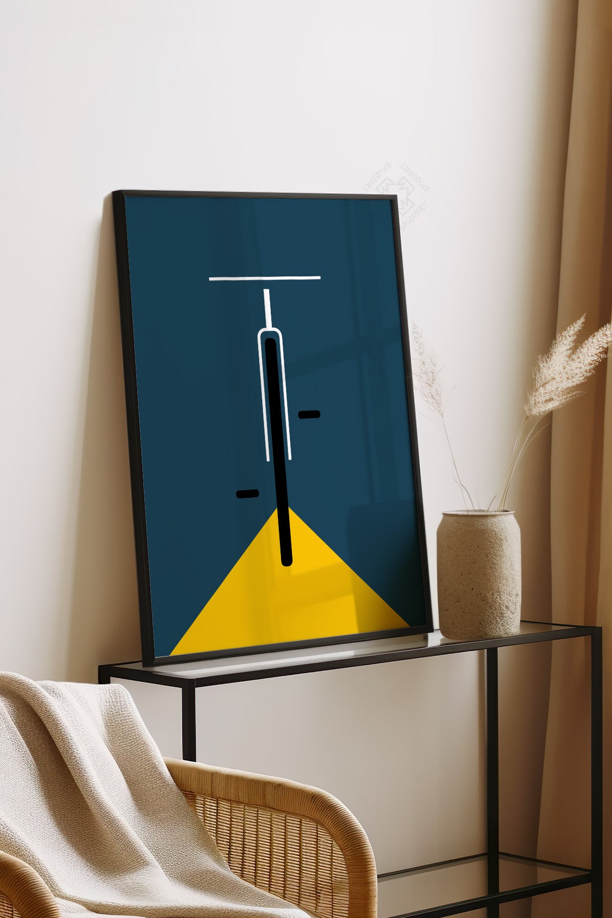 Bauhaus Serisi Siyah Çerçeveli Poster, Tablo No:56