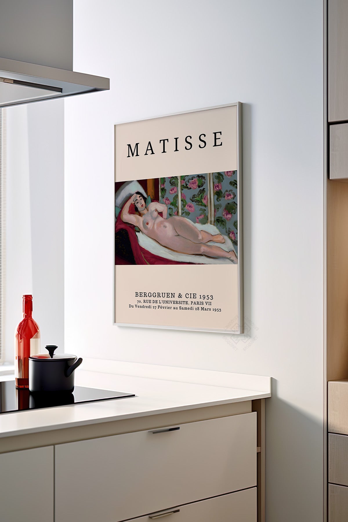 Henri Matisse Serisi Beyaz Çerçeveli Poster, Tablo Duvar Dekoru No:5