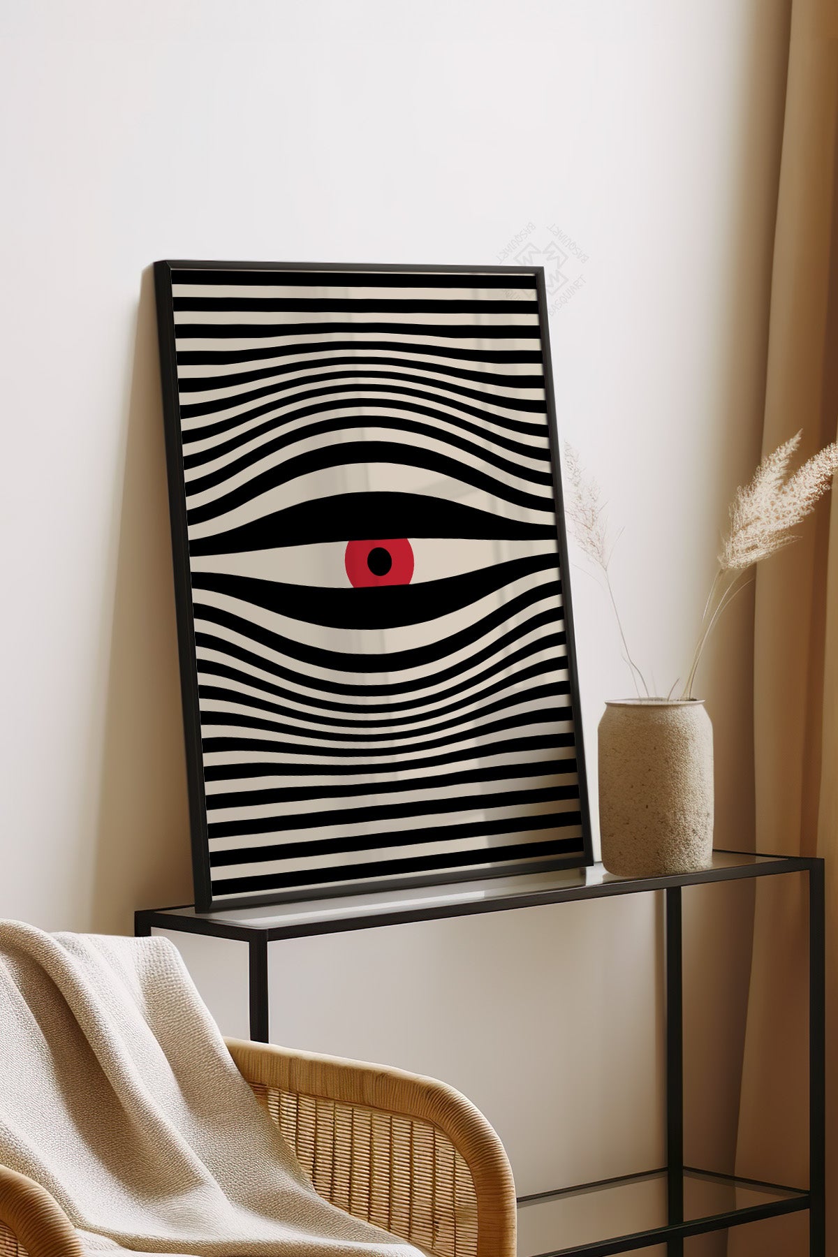 Bauhaus Serisi Siyah Çerçeveli Poster, Tablo No:33