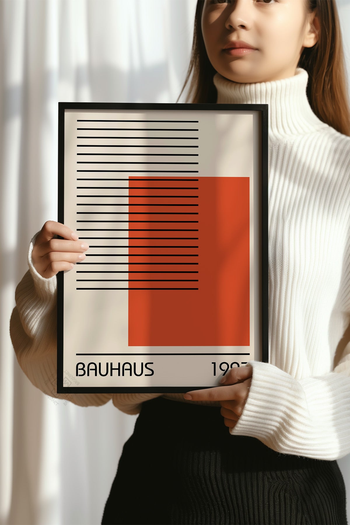 Bauhaus Serisi Siyah Çerçeveli Poster, Tablo No:30