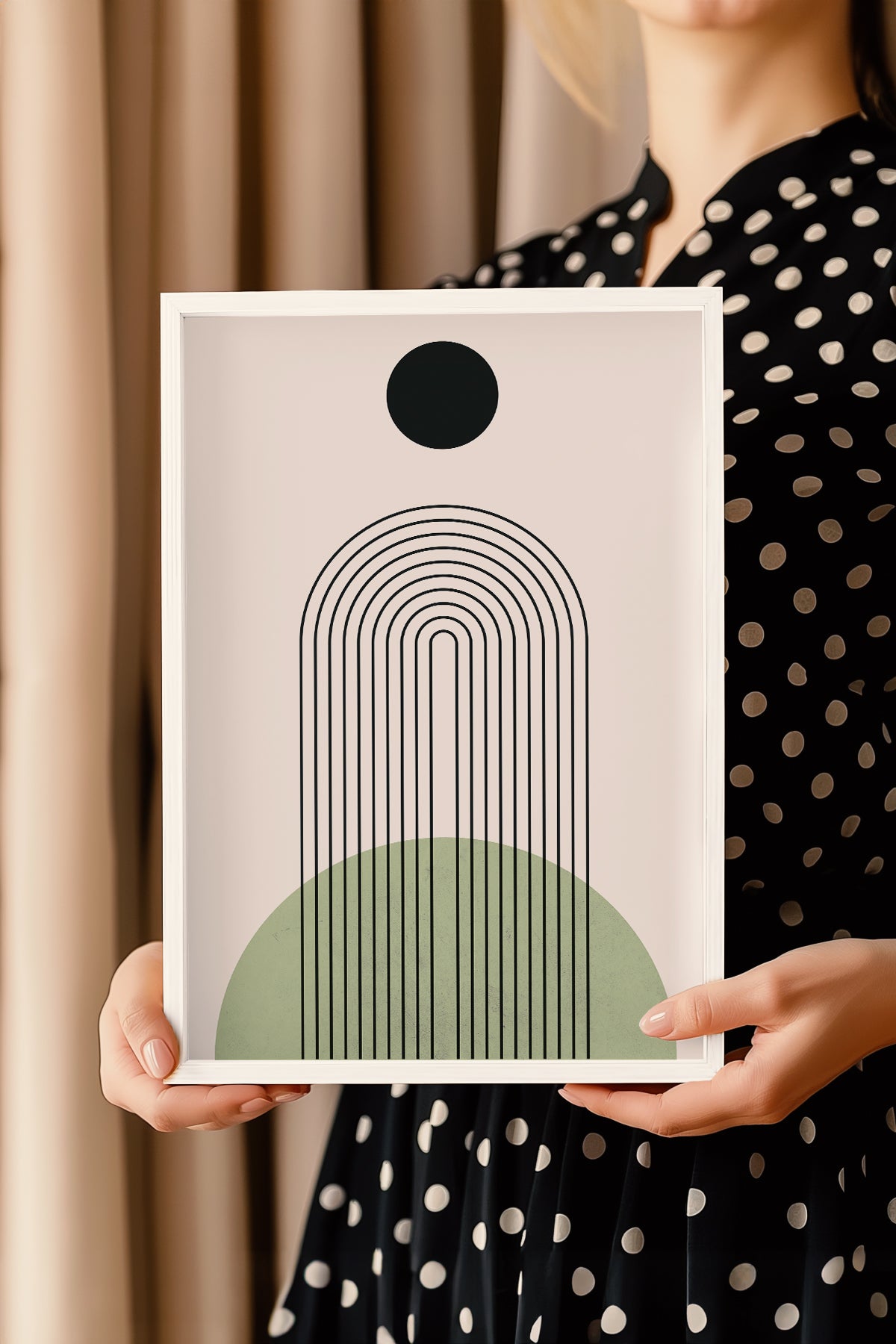 Bohemian Serisi Beyaz Çerçeveli Poster, Tablo No:48