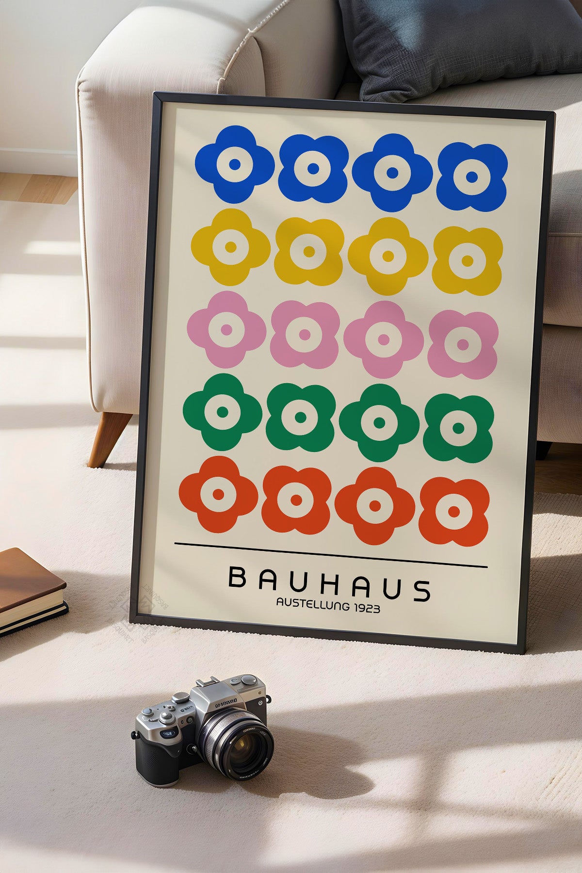 Bauhaus Serisi Siyah Çerçeveli Poster, Tablo No:97
