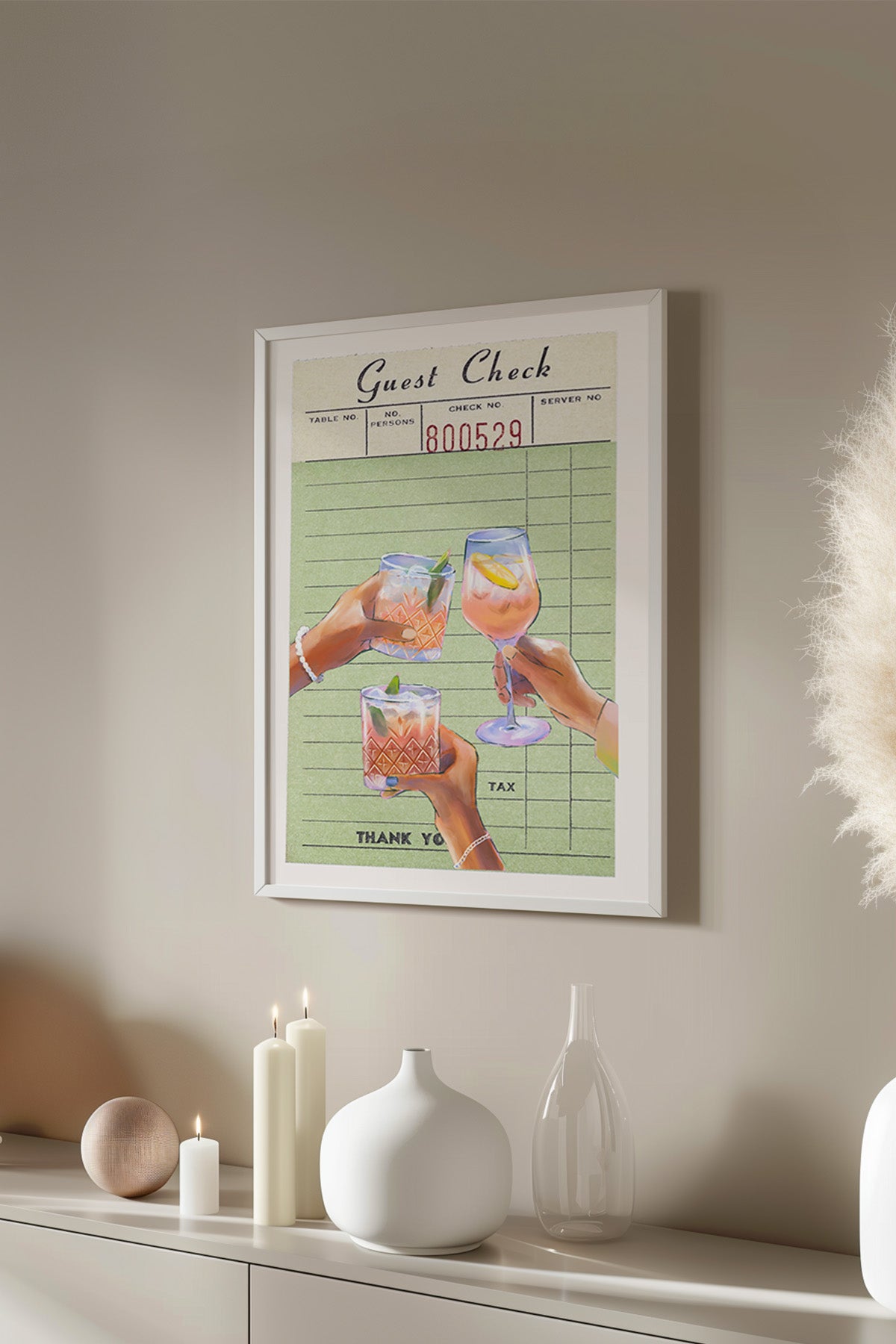Lucky You Serisi Beyaz Çerçeveli Poster, Tablo Duvar Dekoru No:136