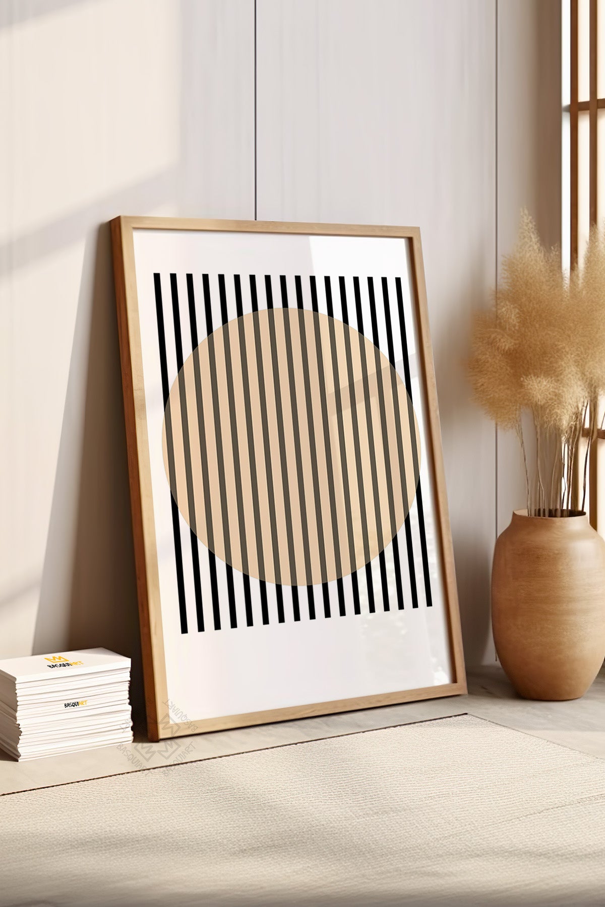 Bauhaus Serisi Ahşap Çerçeveli Poster, Tablo No:75