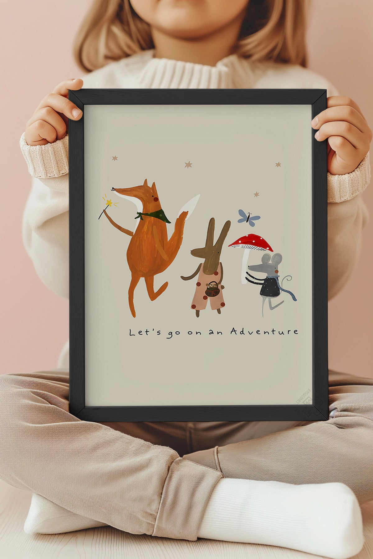 Çocuk Odası, Bebek Odası Siyah Çerçeveli Poster, Tablo No:38