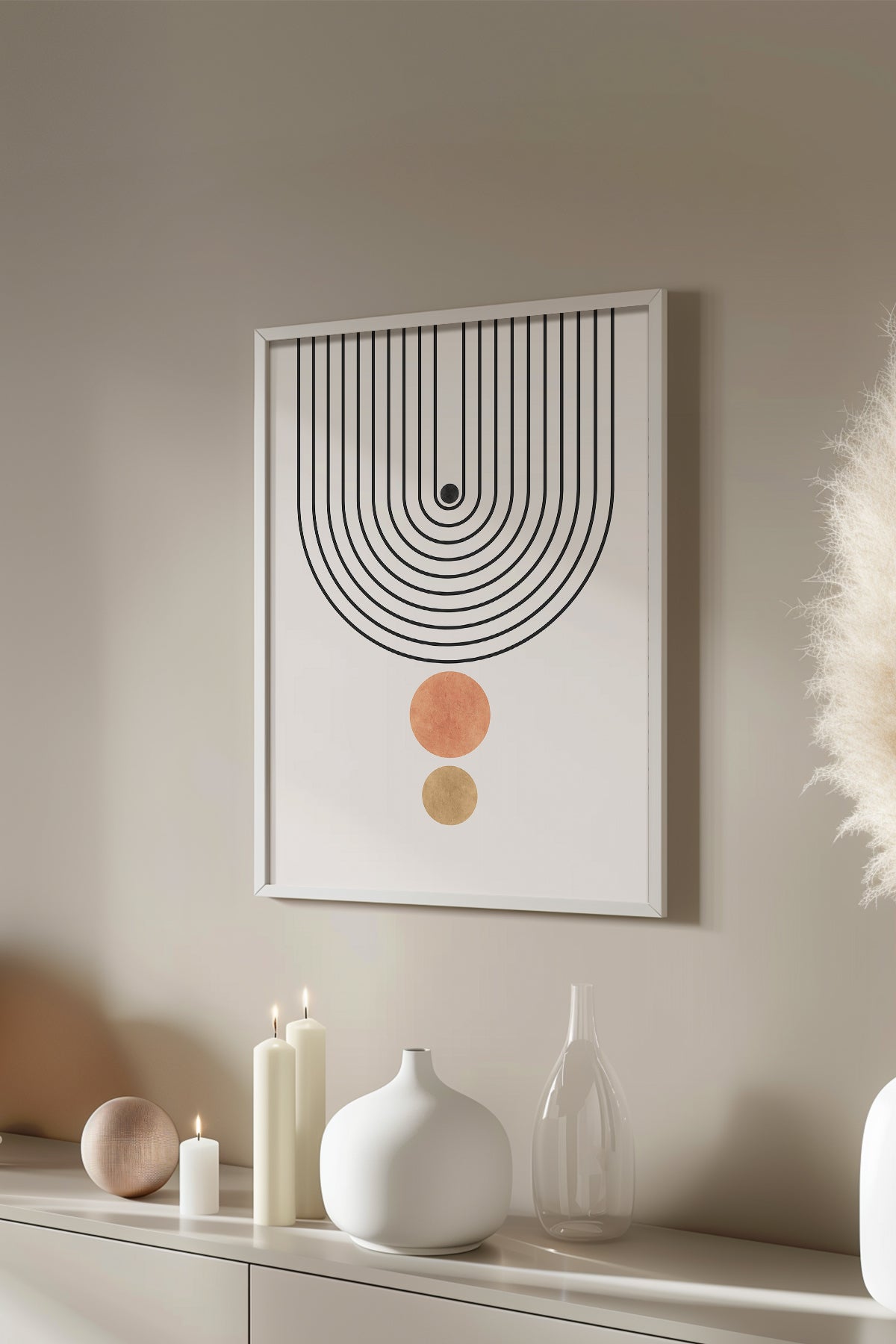 Bohemian Serisi Beyaz Çerçeveli Poster, Tablo No:4