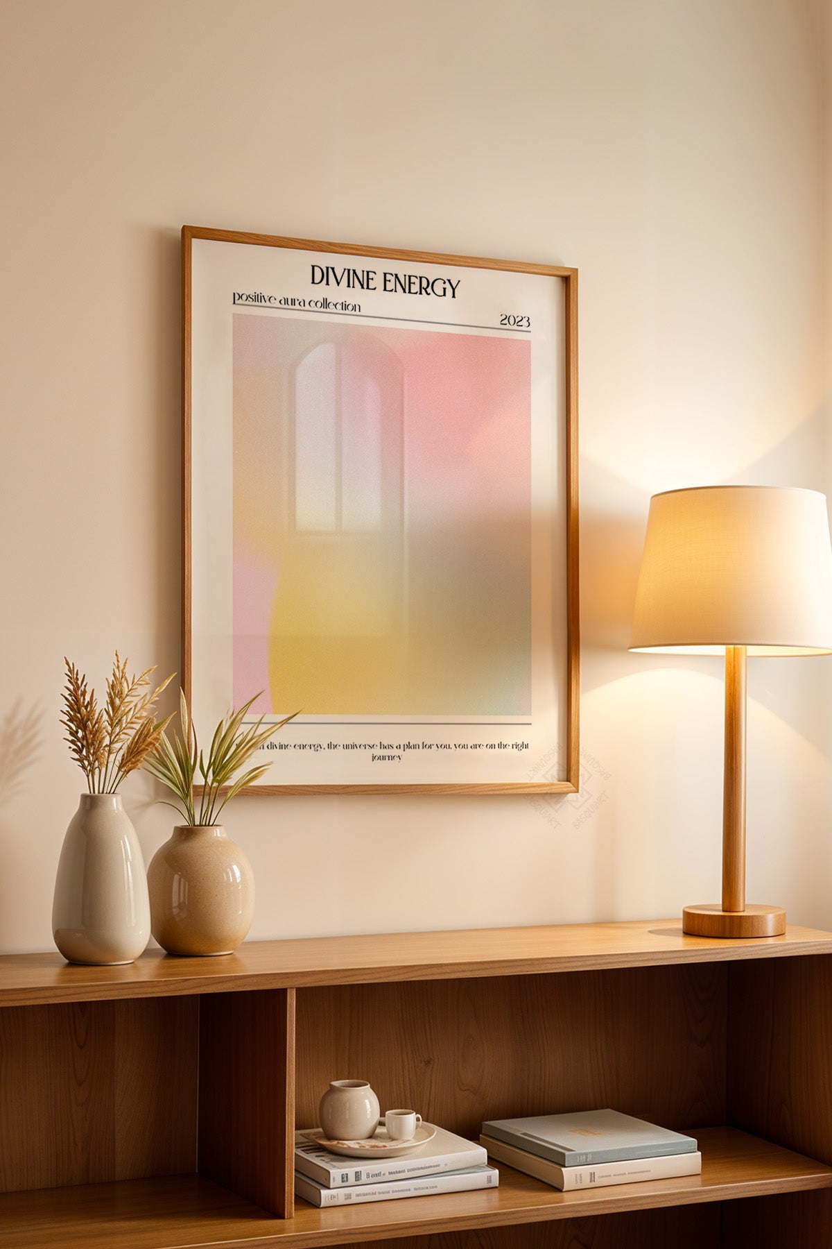 Aura Serisi Ahşap Çerçeveli Poster, Tablo No:52