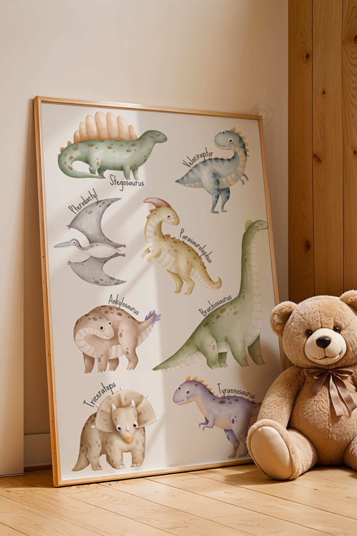 Çocuk Odası, Bebek Odası Ahşap Çerçeveli Poster, Tablo No:33
