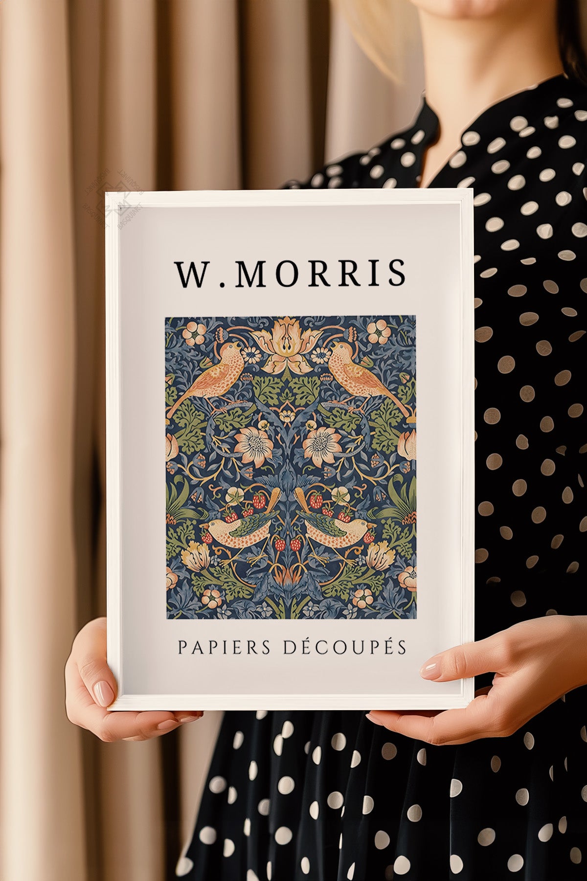 William Morris Serisi Beyaz Çerçeveli Poster, Tablo Duvar Dekoru No:2