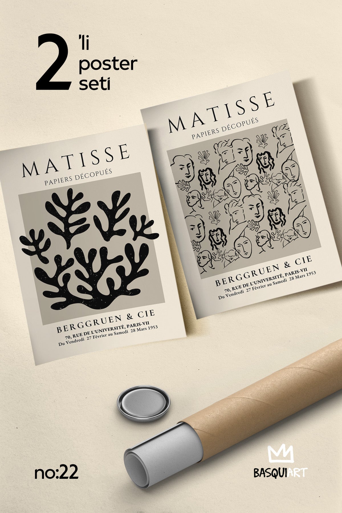 Matisse 2'li Poster Seti, Duvar Dekoru No:22