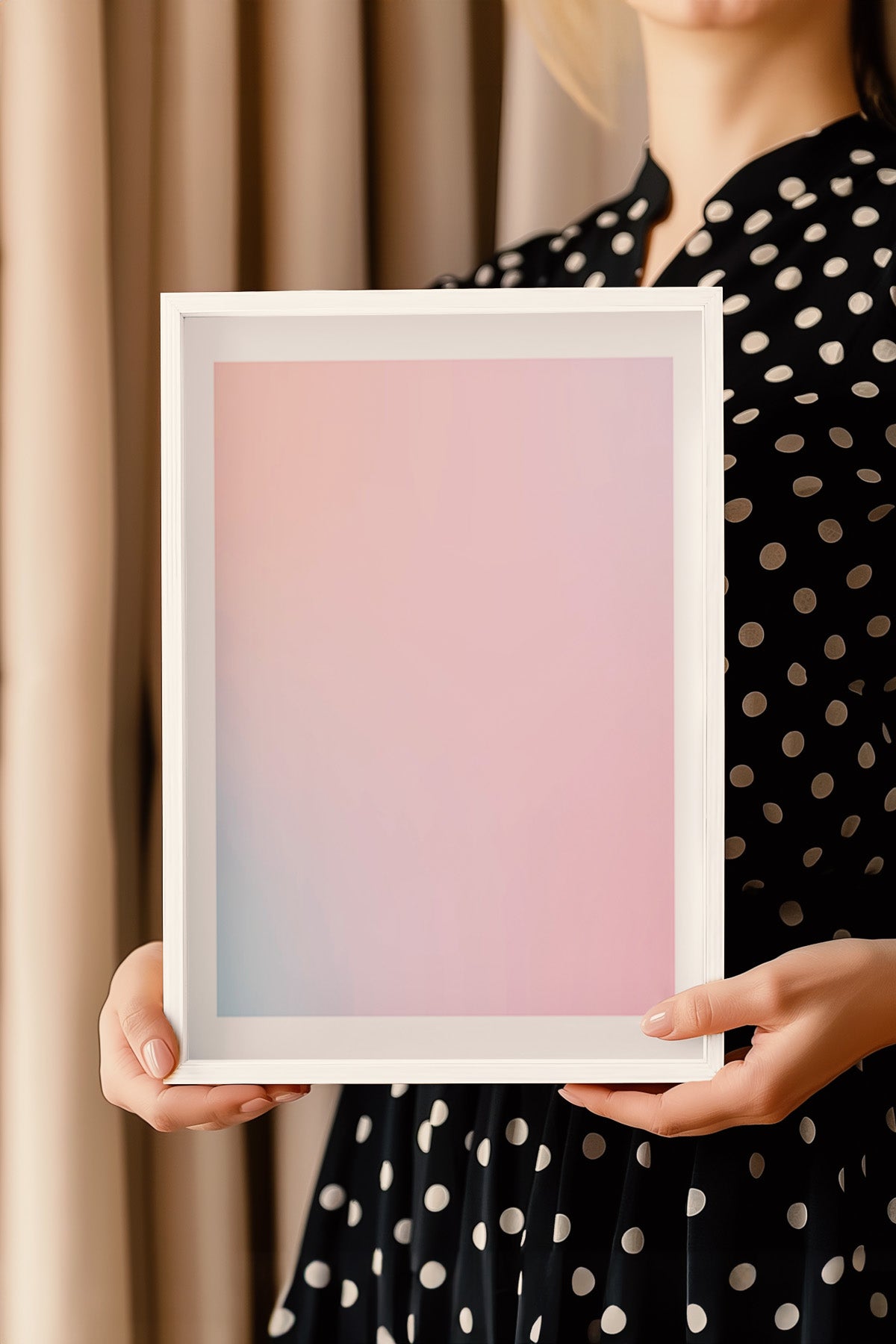 Aura Serisi Beyaz Çerçeveli Poster, Tablo No:23