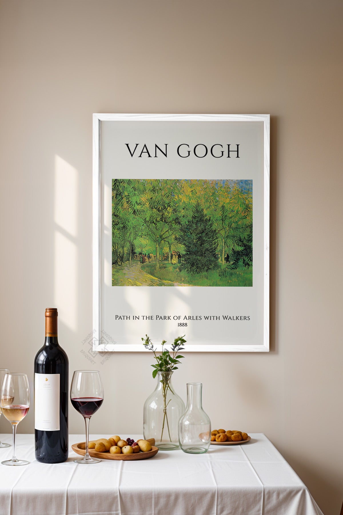 Vincent Van Gogh Serisi Beyaz Çerçeveli Poster, Tablo Duvar Dekoru No:8