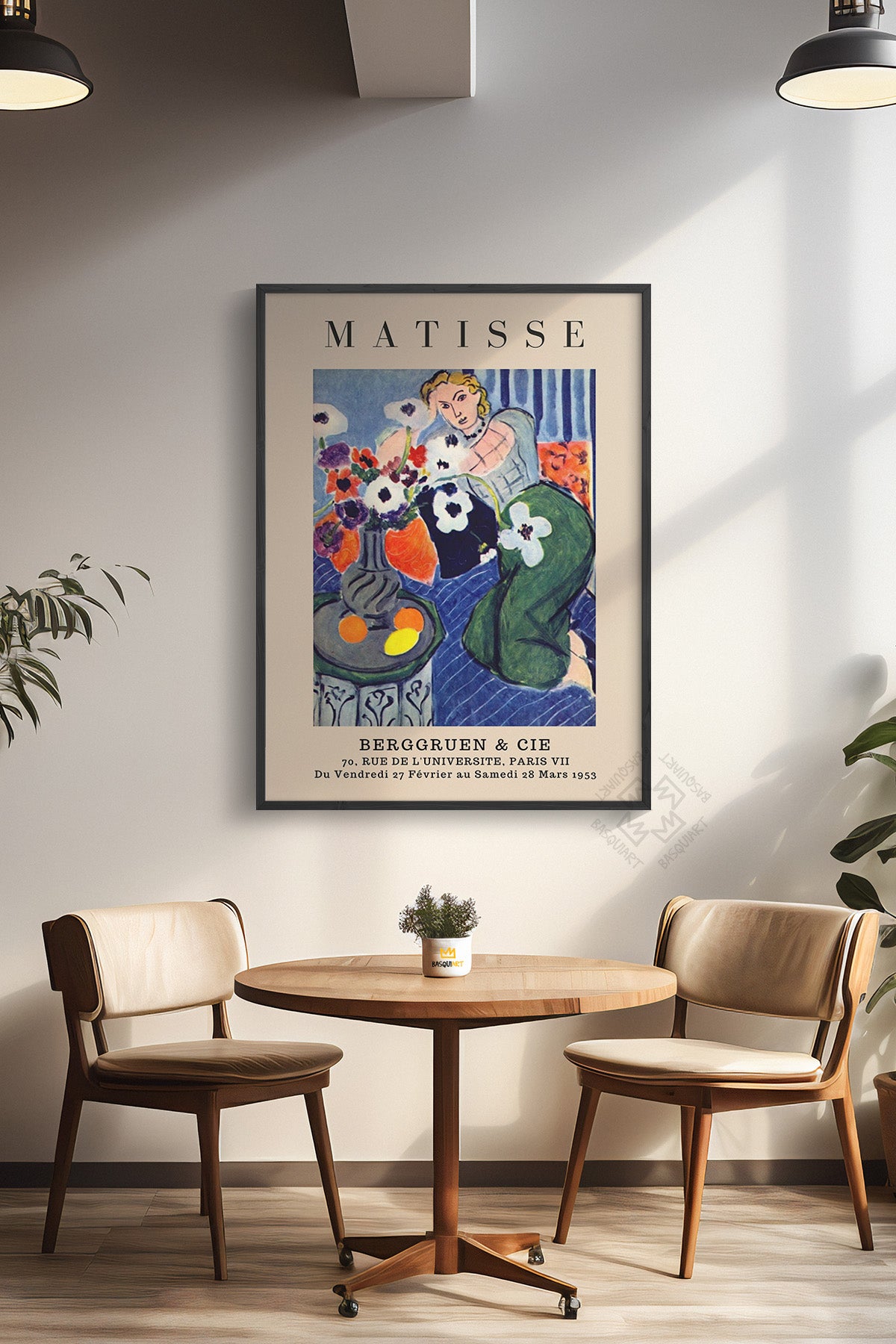 Henri Matisse Serisi Siyah Çerçeveli Poster, Tablo Duvar Dekoru No:12