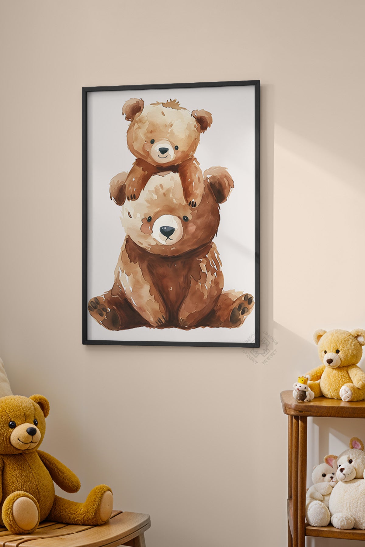 Çocuk Odası, Bebek Odası Siyah Çerçeveli Poster, Tablo No:71