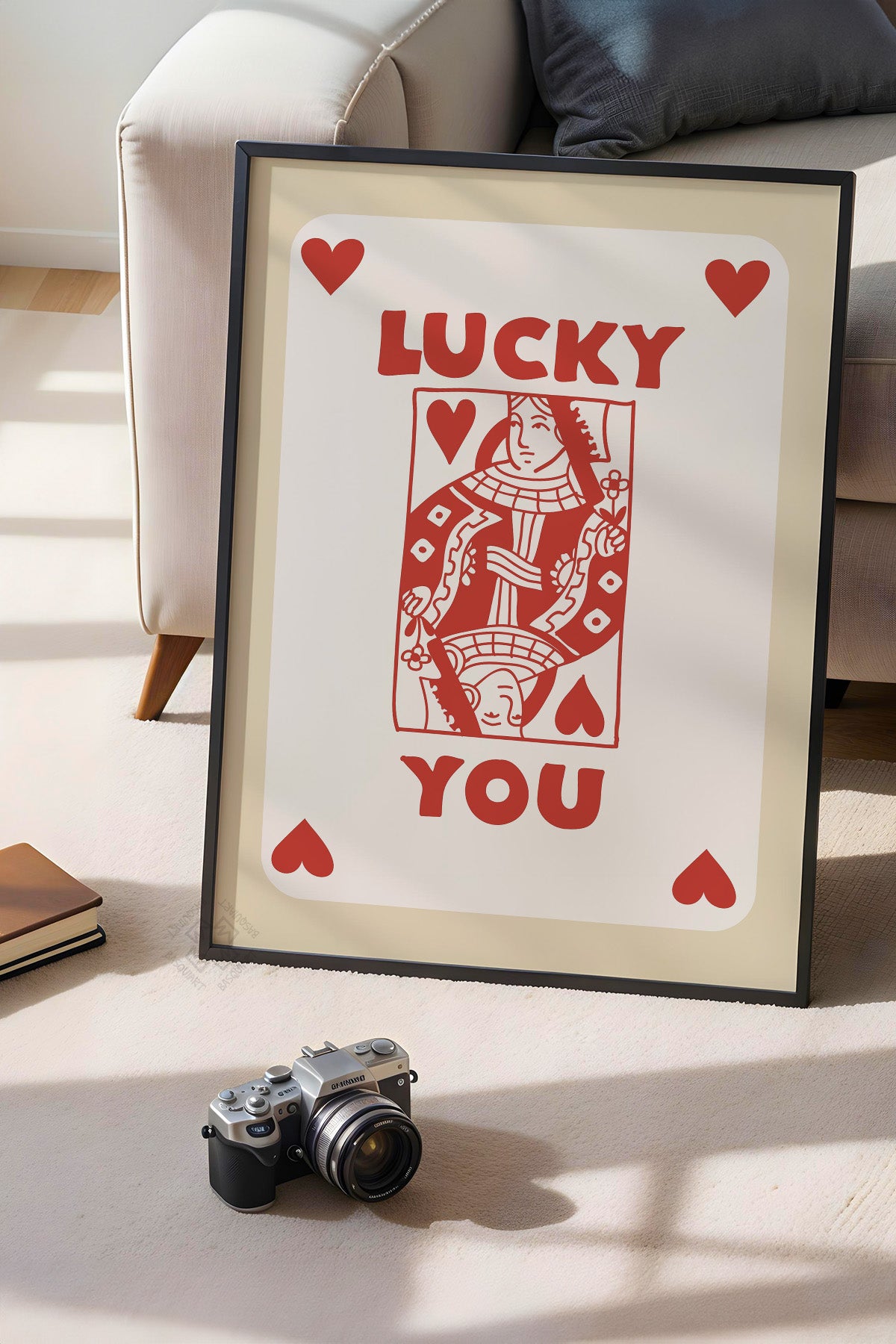 Lucky You Serisi Siyah Çerçeveli Poster, Tablo Duvar Dekoru No:61