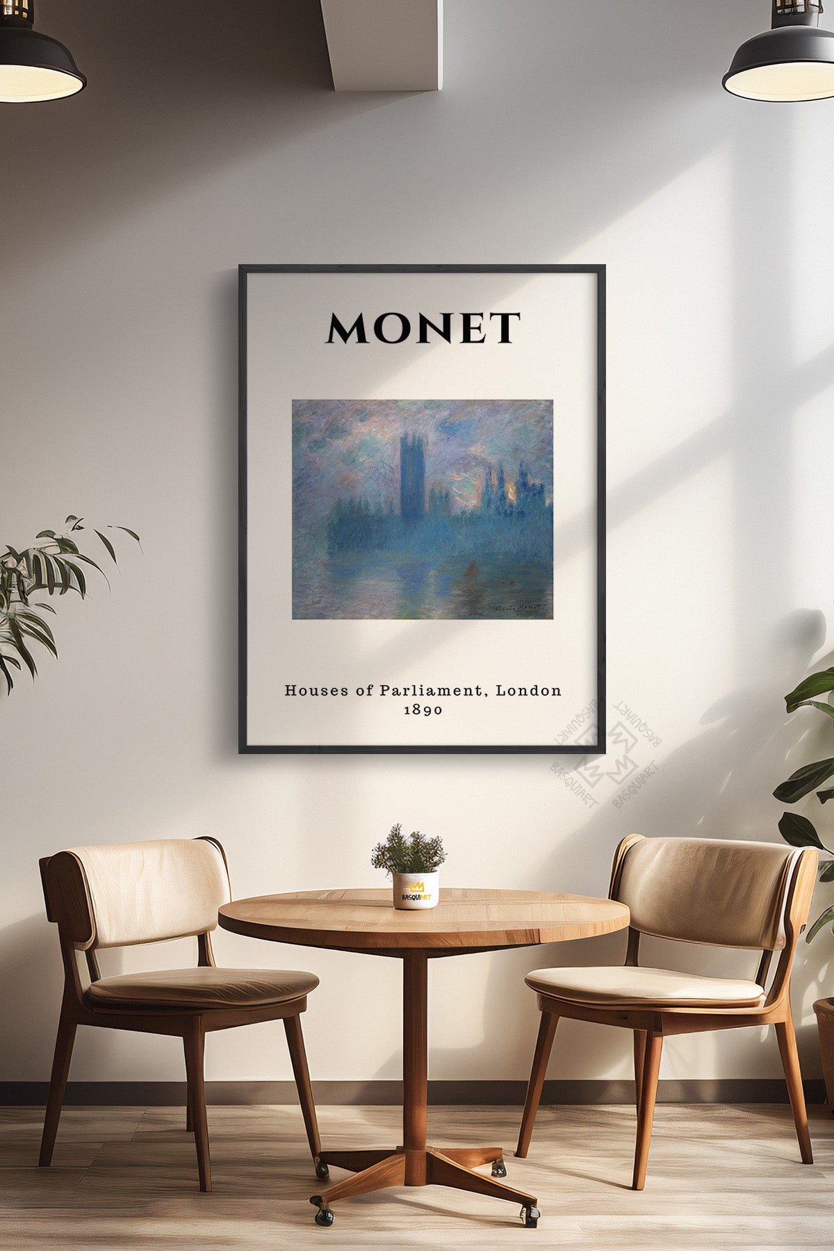 Claude Monet Serisi Siyah Çerçeveli Poster, Tablo Duvar Dekoru No:3