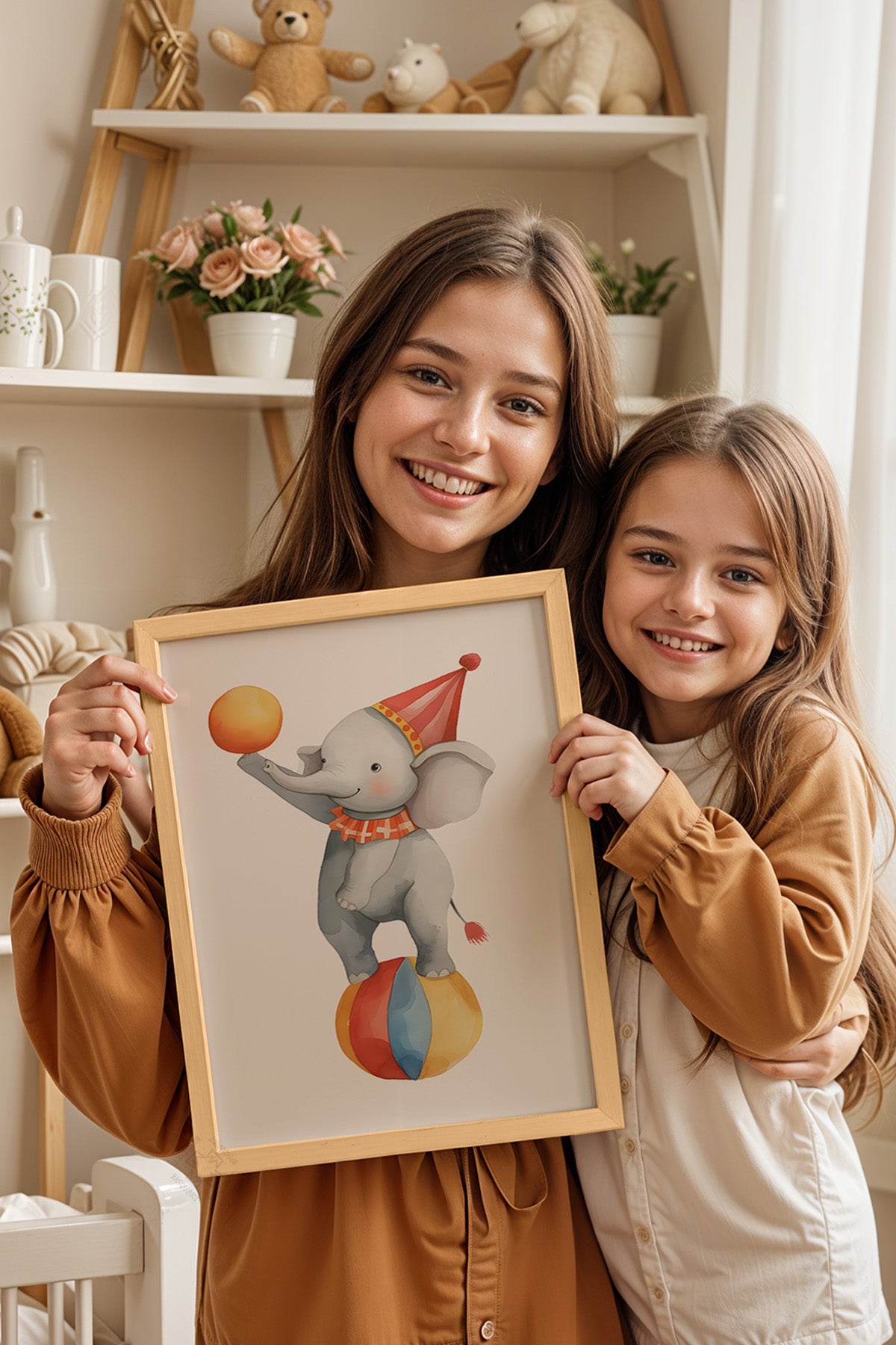 Çocuk Odası, Bebek Odası Ahşap Çerçeveli Poster, Tablo No:87