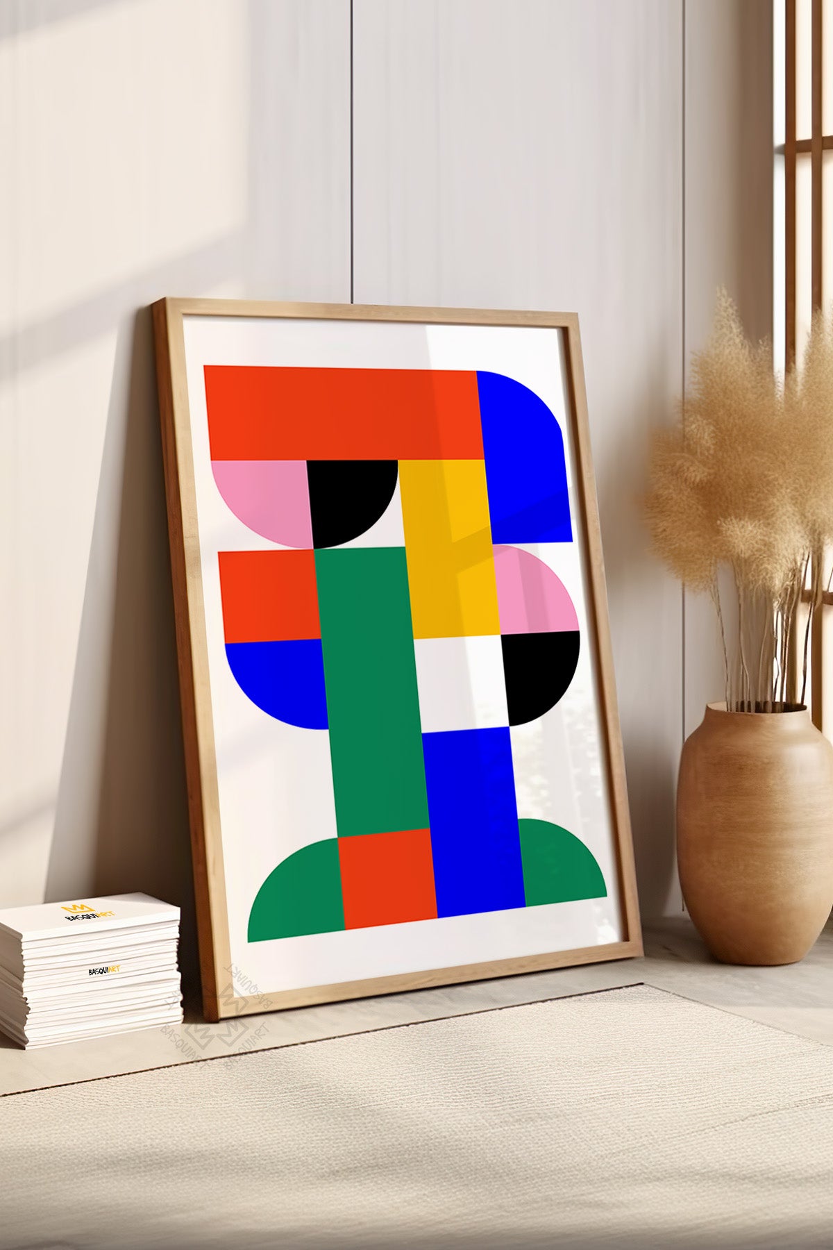 Bauhaus Serisi Ahşap Çerçeveli Poster, Tablo No:14