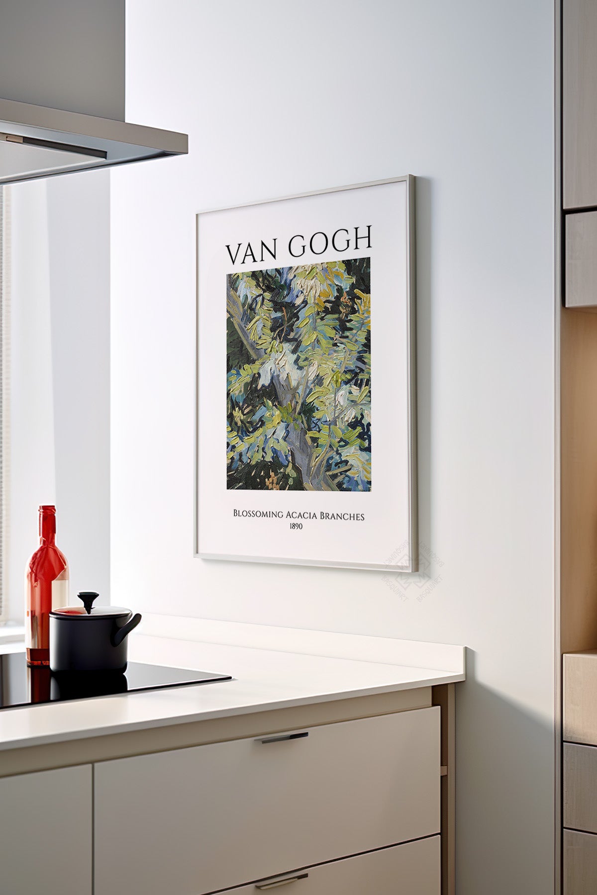 Vincent Van Gogh Serisi Beyaz Çerçeveli Poster, Tablo Duvar Dekoru No:16