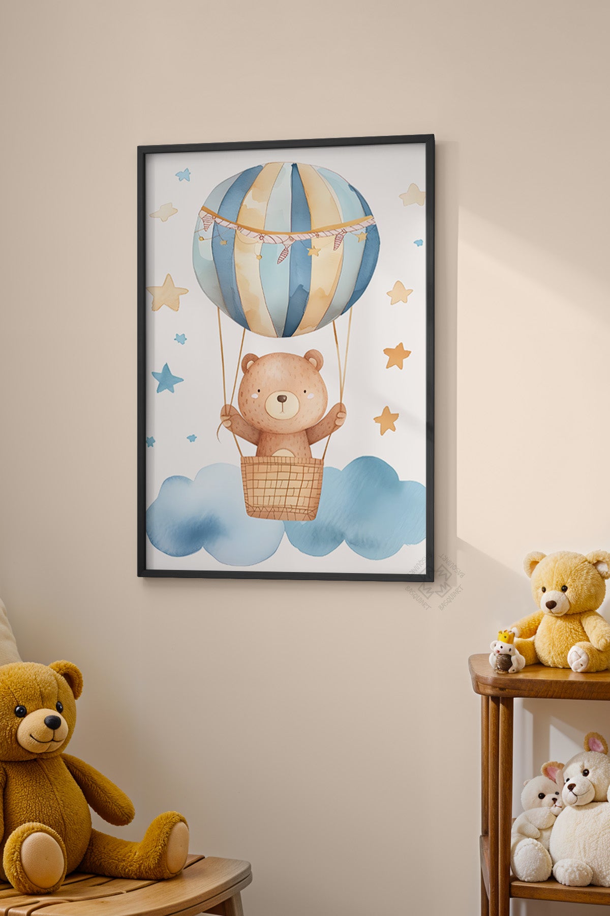 Çocuk Odası, Bebek Odası Siyah Çerçeveli Poster, Tablo No:85