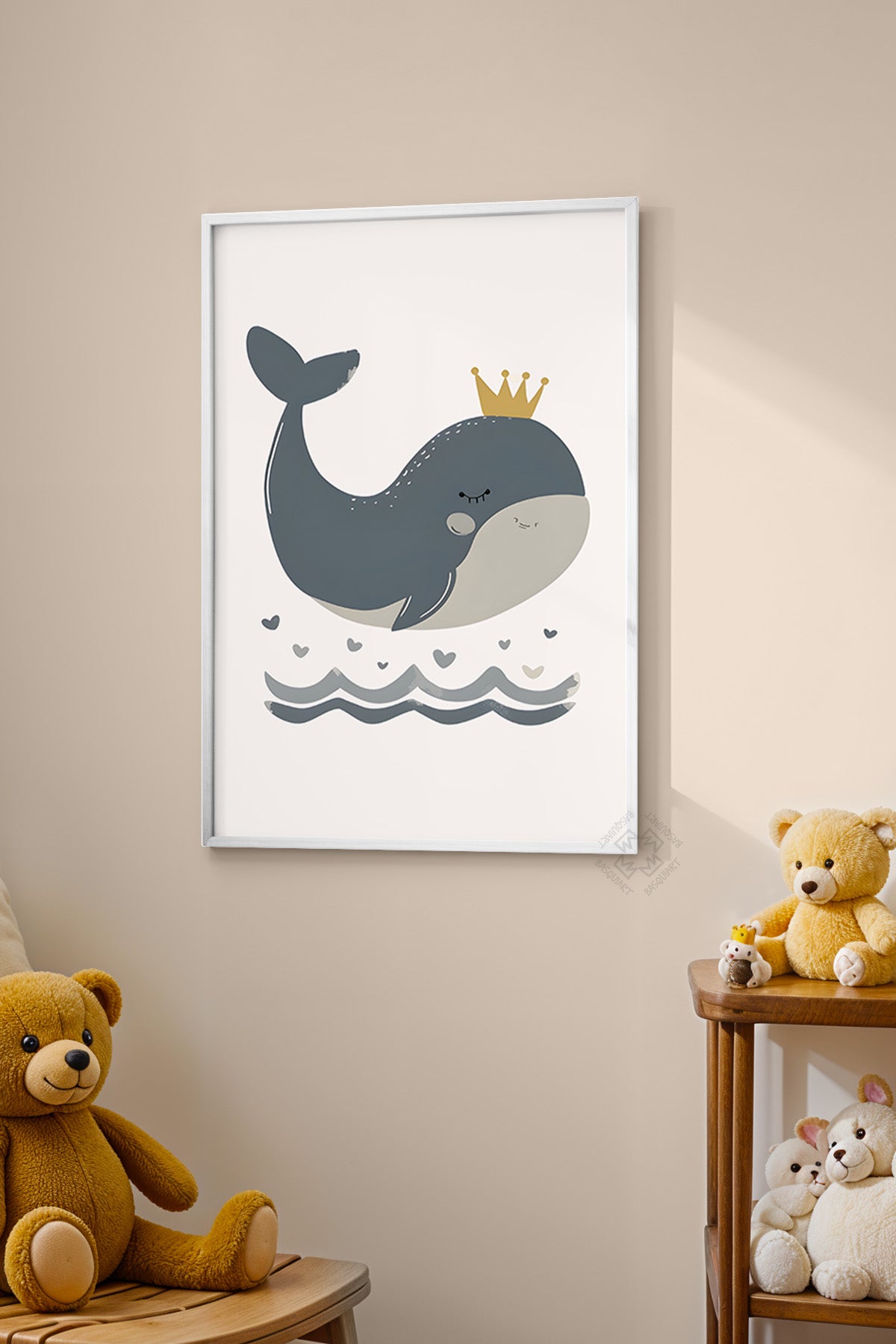Çocuk Odası, Bebek Odası Beyaz Çerçeveli Poster, Tablo No:51