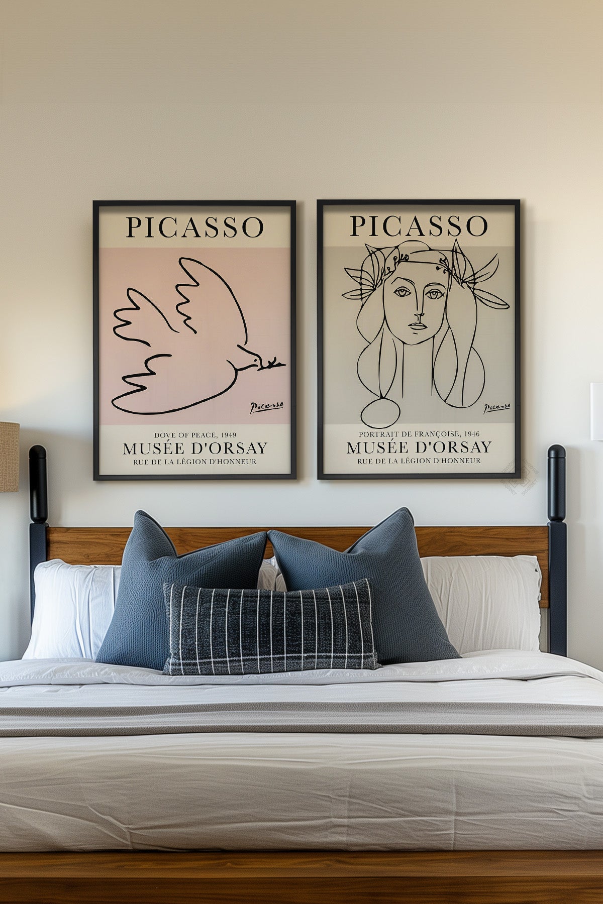 Picasso 2'li Siyah Çerçeveli Poster, Tablo Seti No:23