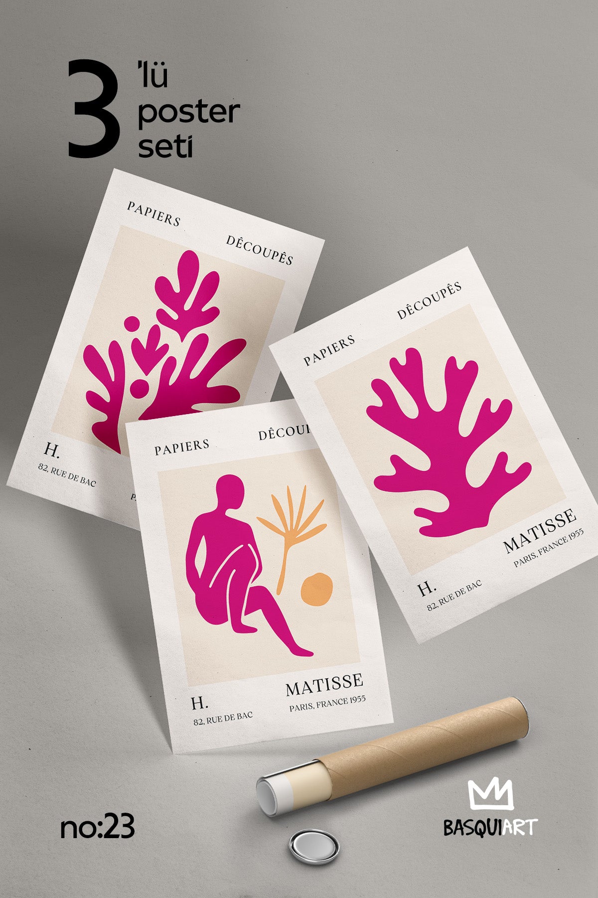 Matisse Modern 3'lü Poster Seti, Duvar Dekoru No:23