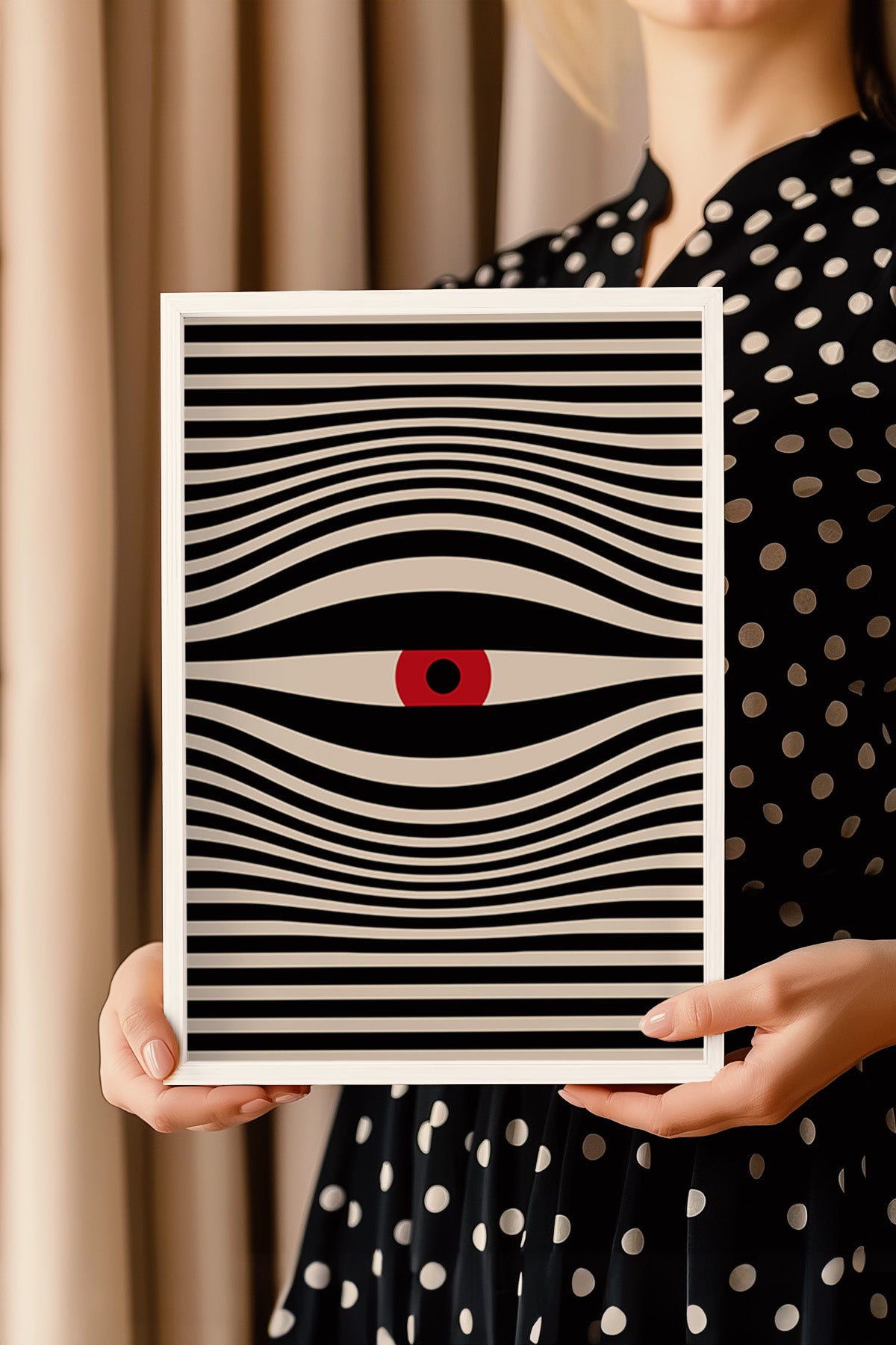 Bauhaus Serisi Beyaz Çerçeveli Poster, Tablo No:33