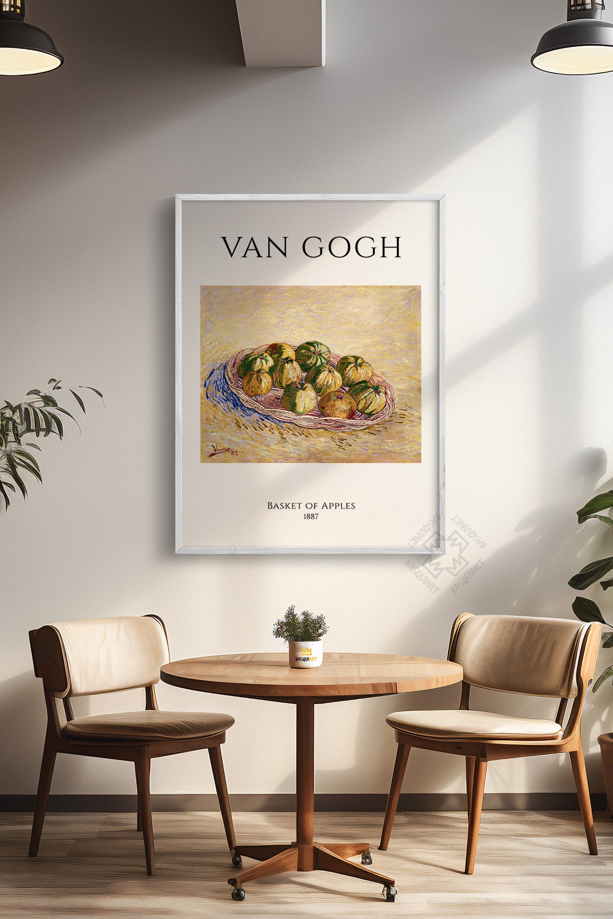 Vincent Van Gogh Serisi Beyaz Çerçeveli Poster, Tablo Duvar Dekoru No:29