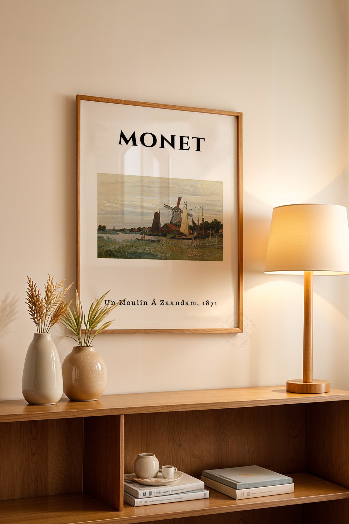 Claude Monet Serisi Ahşap Çerçeveli Poster, Tablo Duvar Dekoru No:16