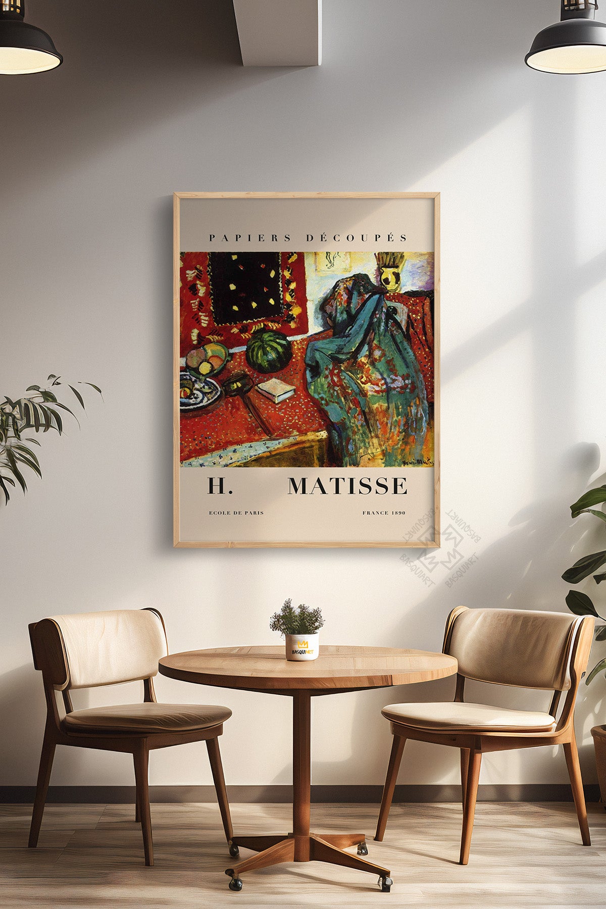 Henri Matisse Serisi Ahşap Çerçeveli Poster, Tablo Duvar Dekoru No:17