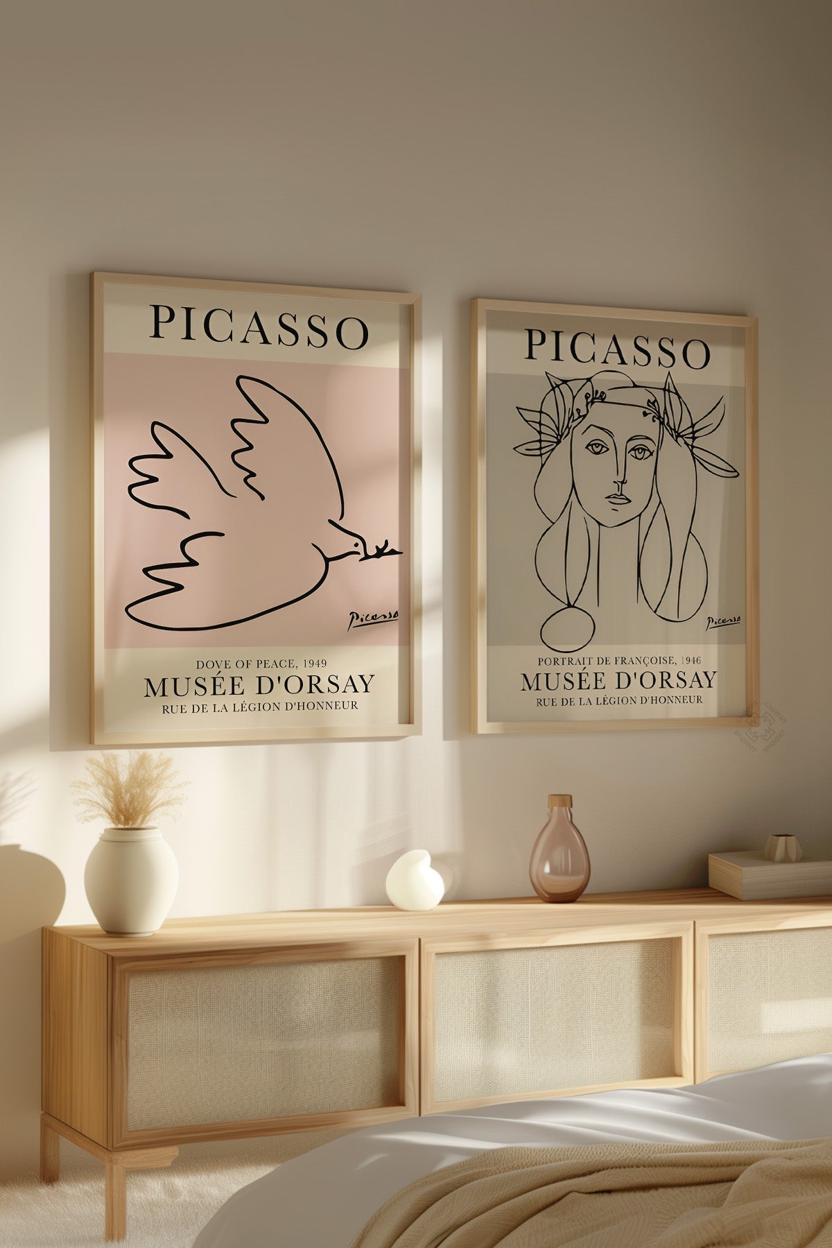 Picasso 2'li Ahşap Çerçeveli Poster, Tablo Seti No:23