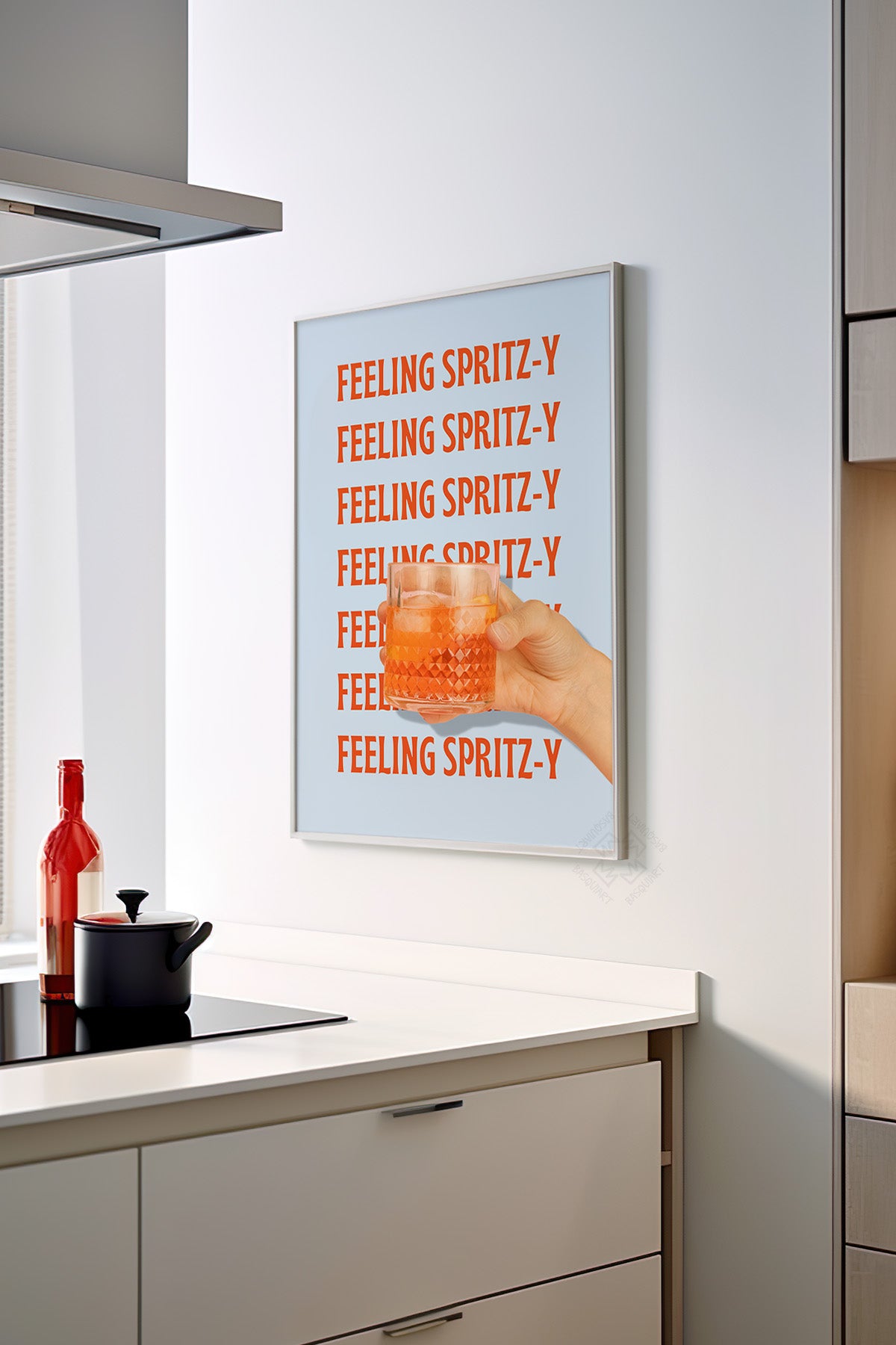 Kokteyl Serisi Beyaz Çerçeveli Poster, Tablo, Cafe, Restoran, Mutfak Duvar Dekoru No:32