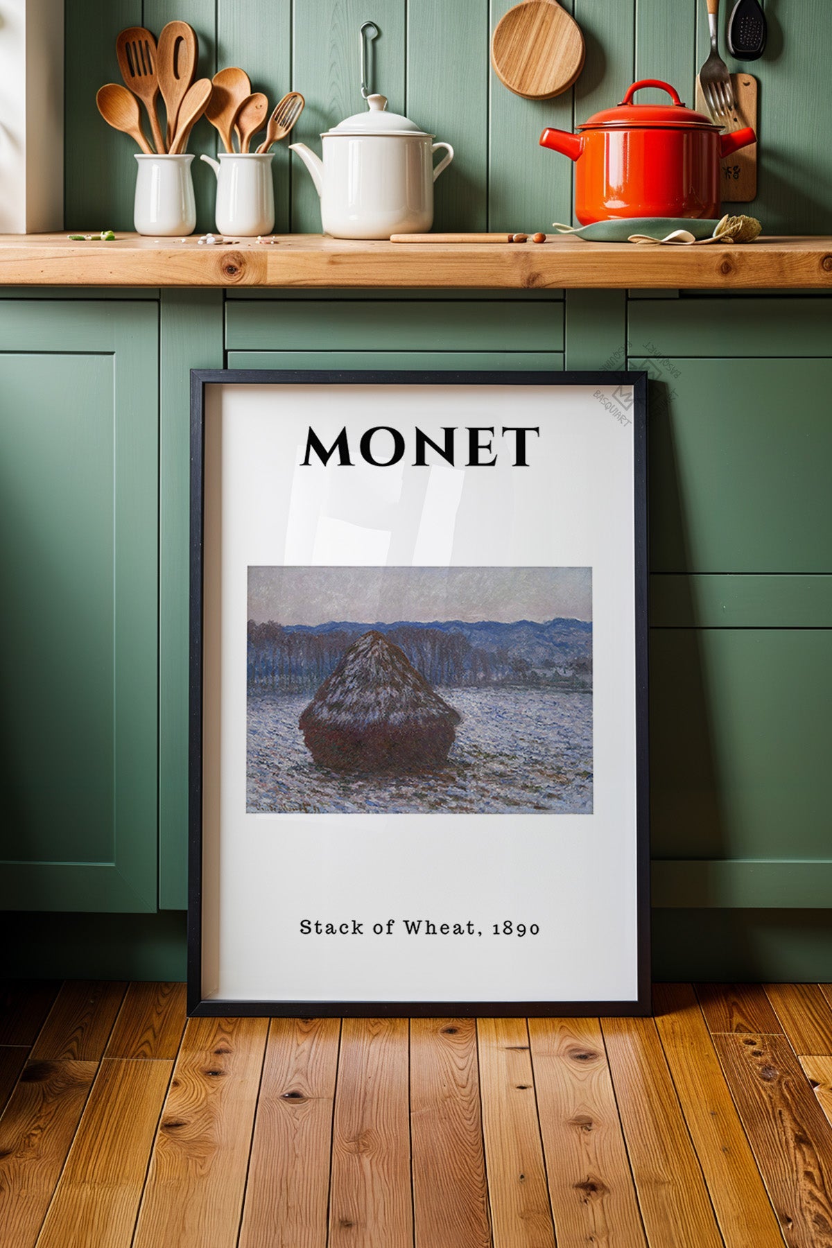 Claude Monet Serisi Siyah Çerçeveli Poster, Tablo Duvar Dekoru No:22