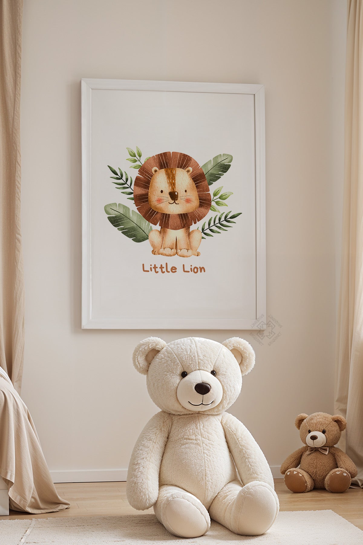 Çocuk Odası, Bebek Odası Beyaz Çerçeveli Poster, Tablo No:97