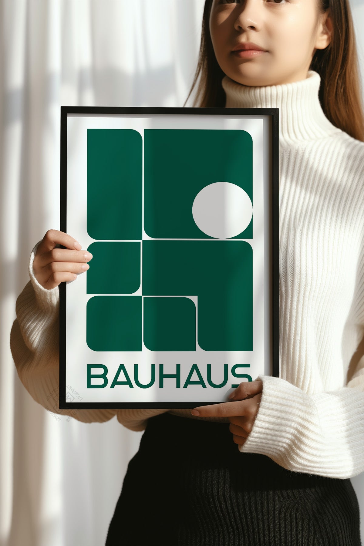 Bauhaus Serisi Siyah Çerçeveli Poster, Tablo No:85