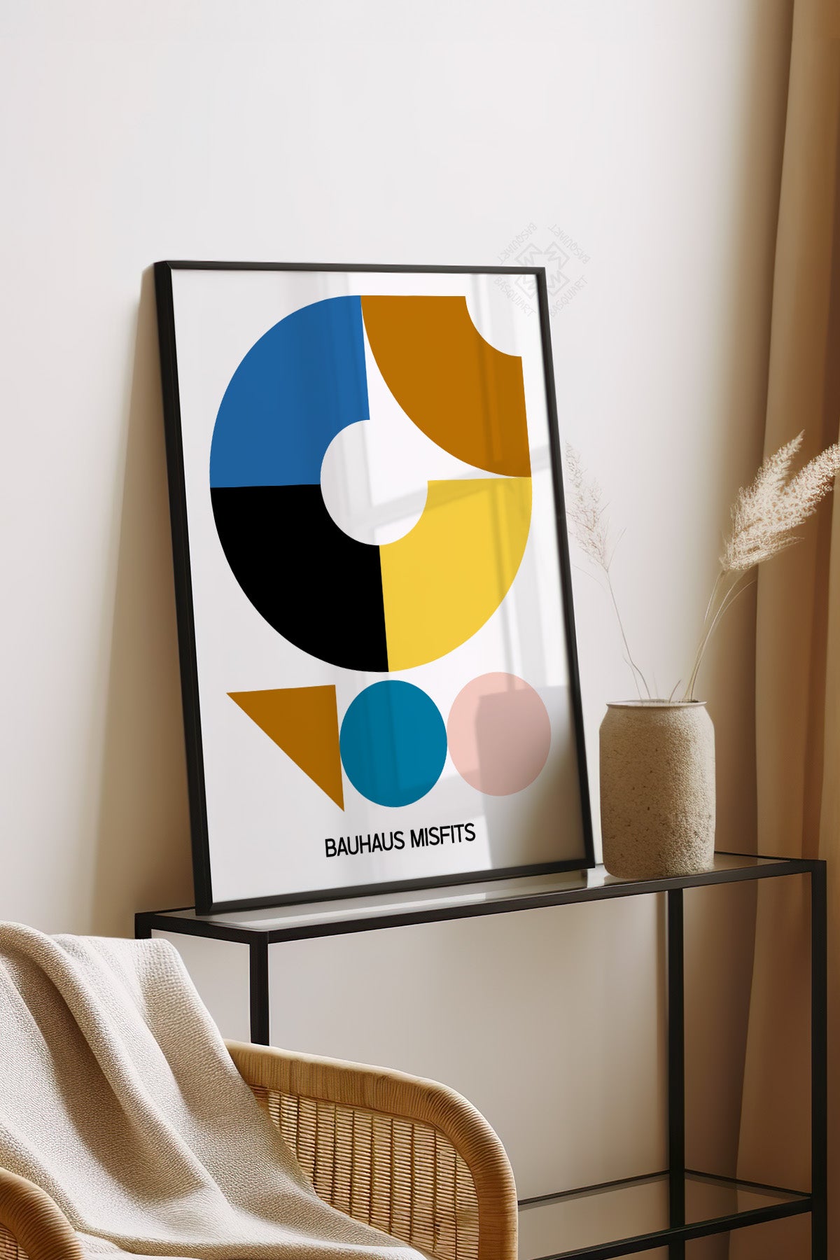 Bauhaus Serisi Siyah Çerçeveli Poster, Tablo No:118