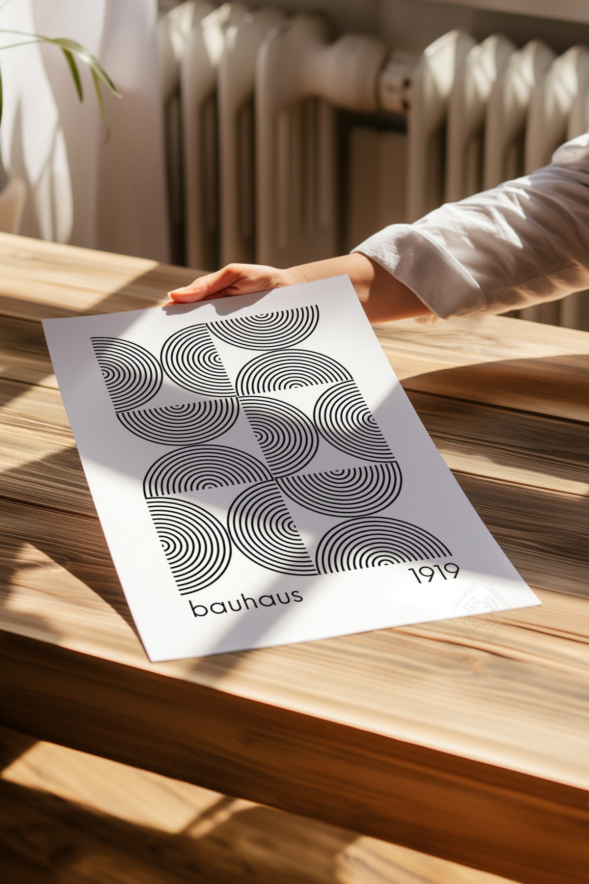 Siyah Beyaz Bauhaus 4'lü Poster Seti, Duvar Dekoru No:24