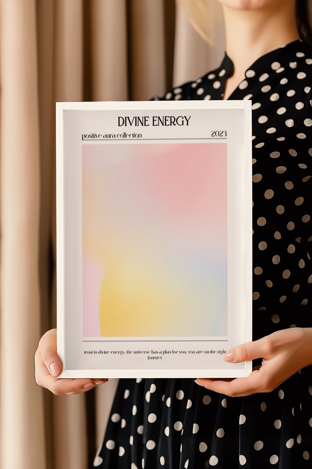 Aura Serisi Beyaz Çerçeveli Poster, Tablo No:52