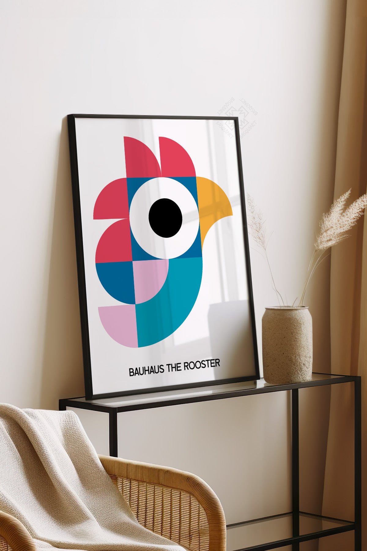 Bauhaus Serisi Siyah Çerçeveli Poster, Tablo No:121