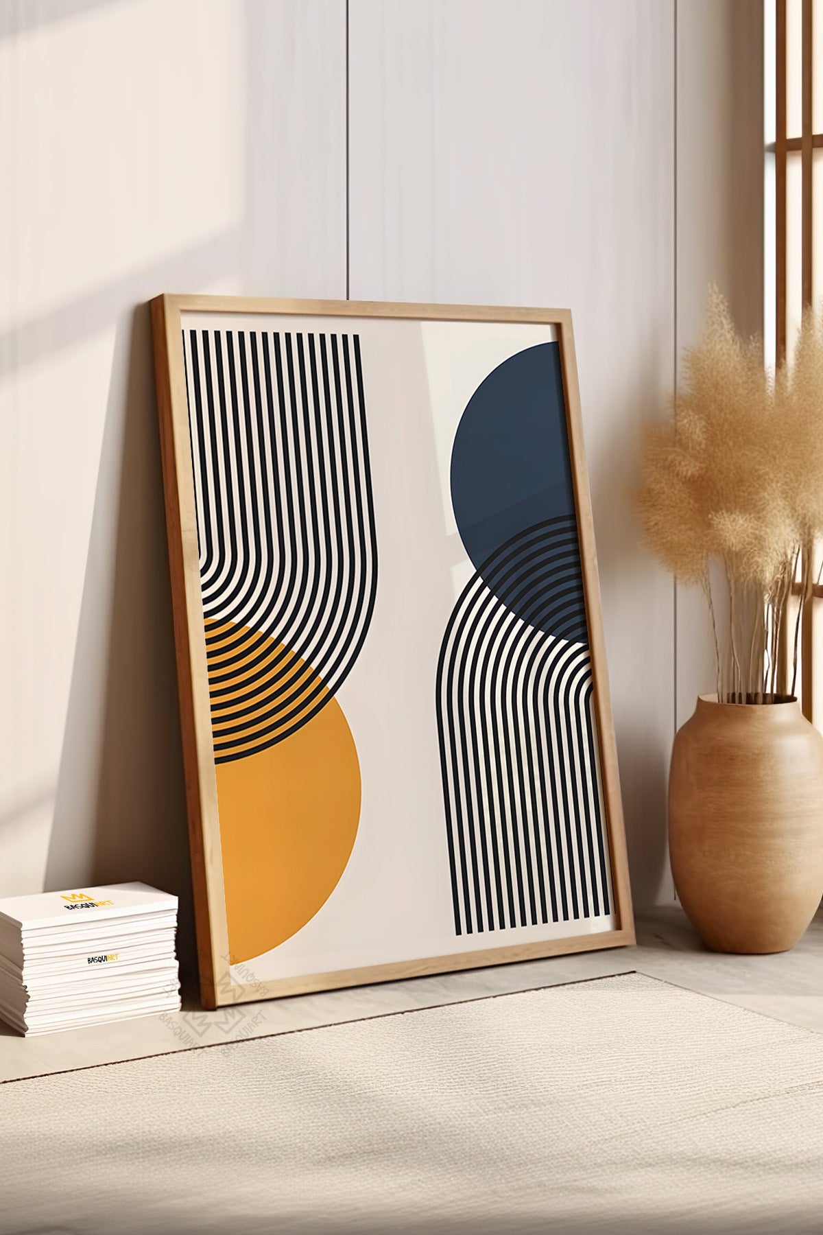Bauhaus Serisi Ahşap Çerçeveli Poster, Tablo No:104