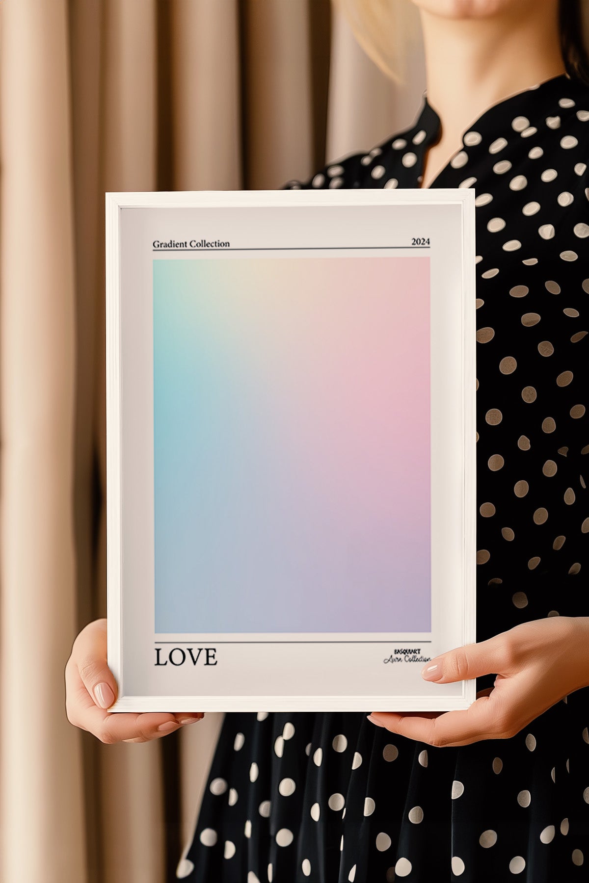 Aura Serisi Beyaz Çerçeveli Poster, Tablo No:44