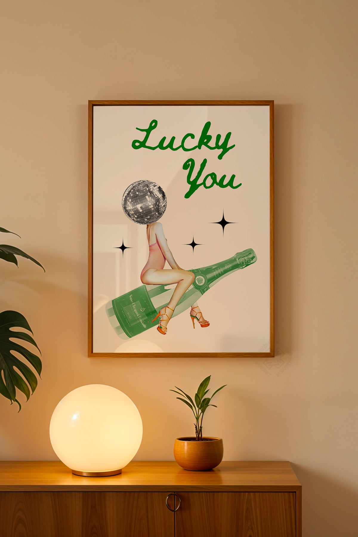 Lucky You Serisi Ahşap Çerçeveli Poster, Tablo Duvar Dekoru No:134