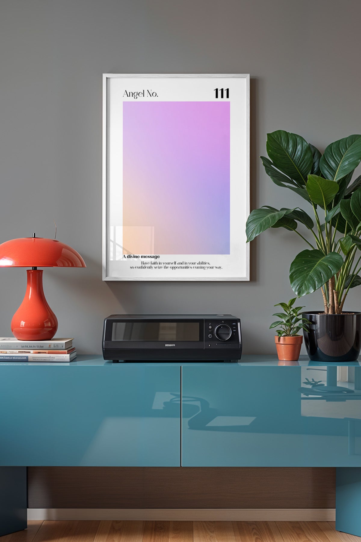Aura Serisi Beyaz Çerçeveli Poster, Tablo No:67